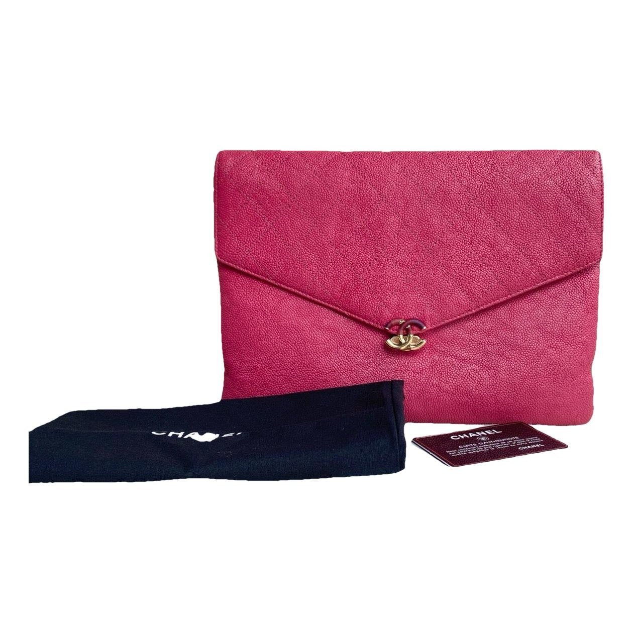 Leather clutch bag