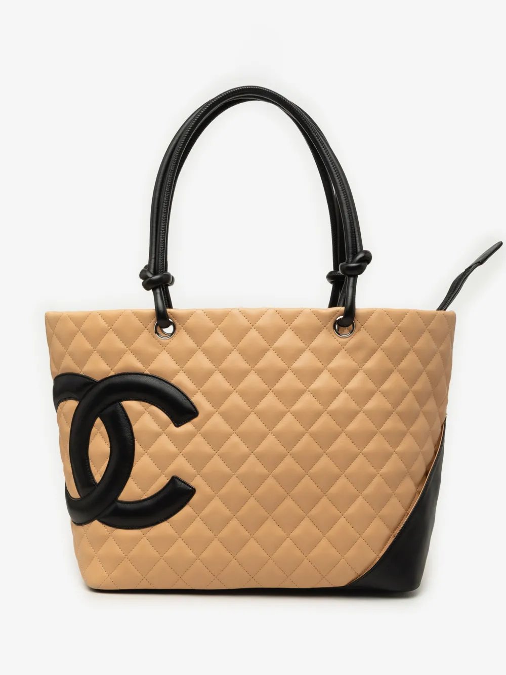 2004-2005 Large Quilted Lambskin Cambon Ligne tote bag