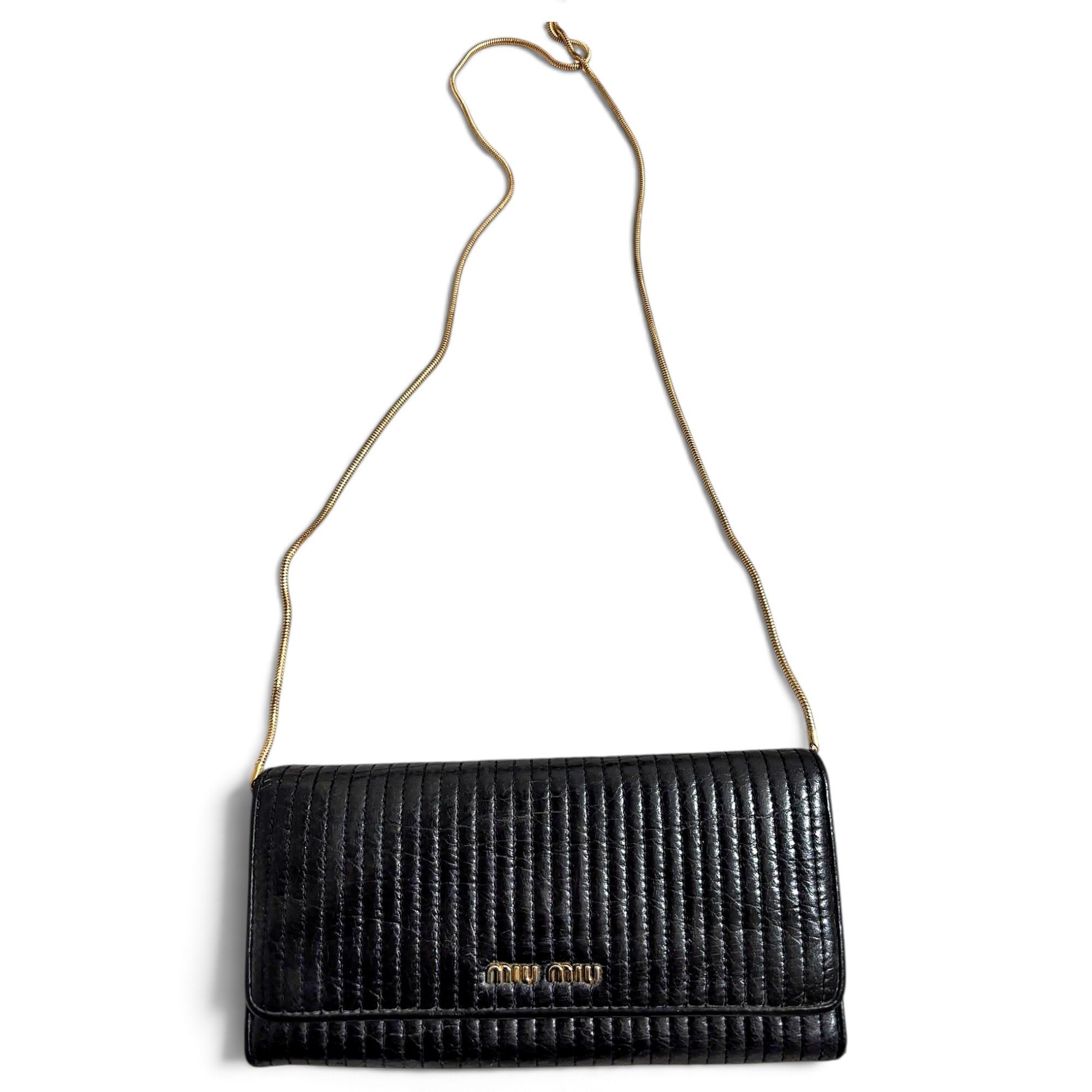 Leather clutch bag