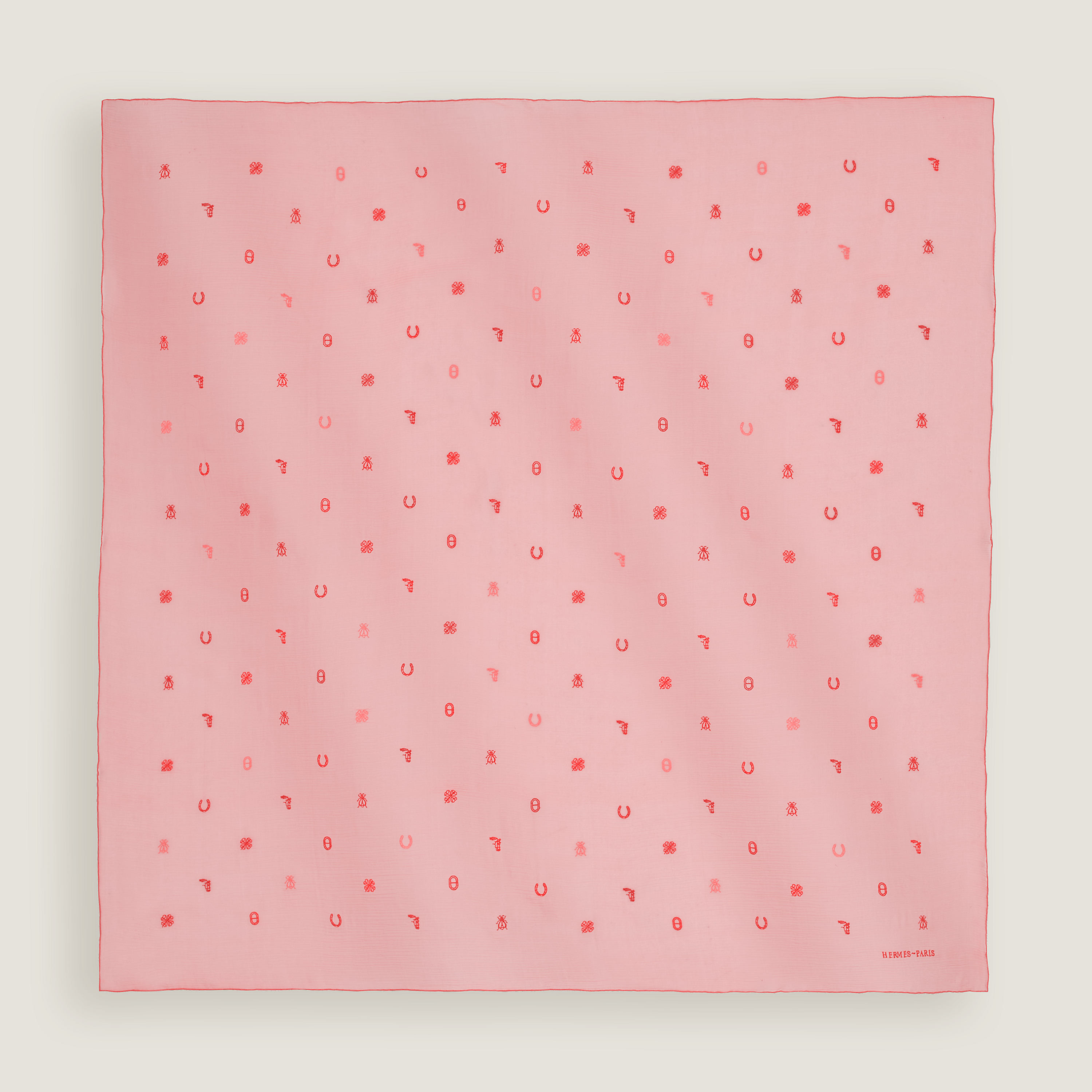 Multicharms embroidered scarf 100