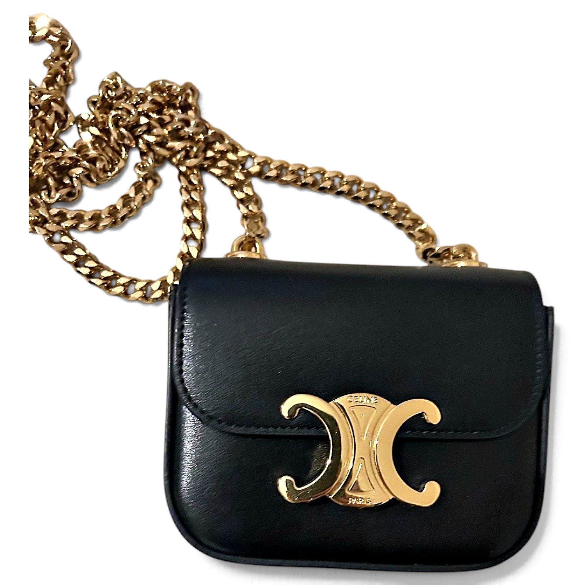Triomphe leather mini bag