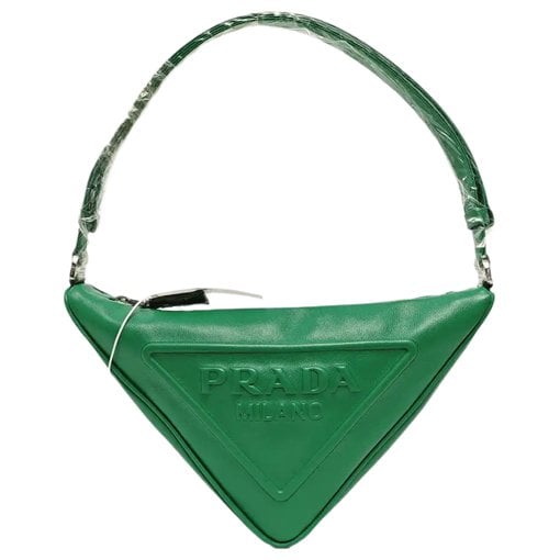Triangle leather handbag