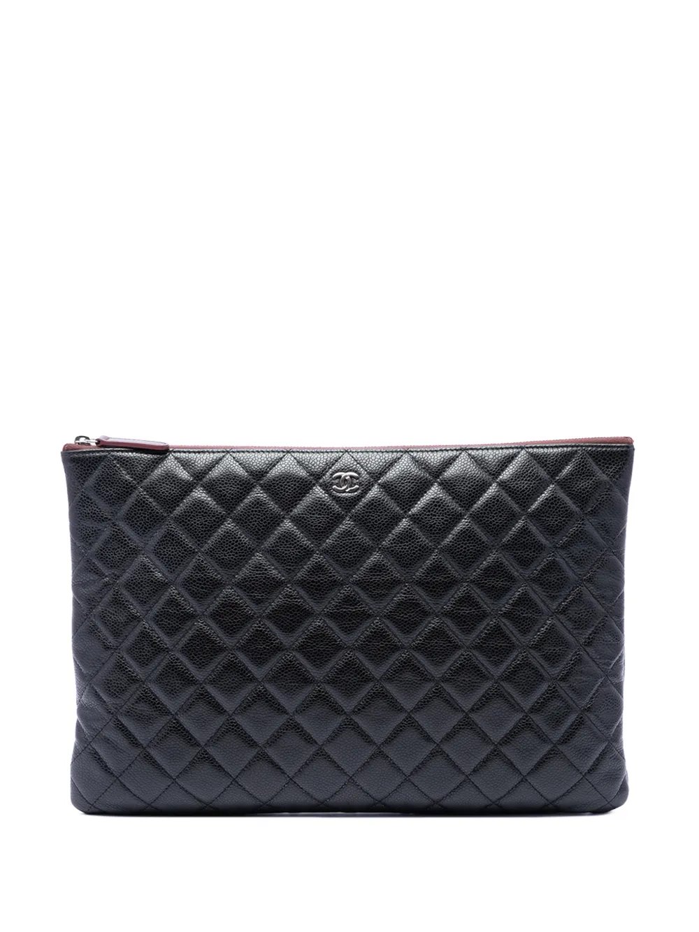 2014 Large Quilted Caviar O Case clutch bag
