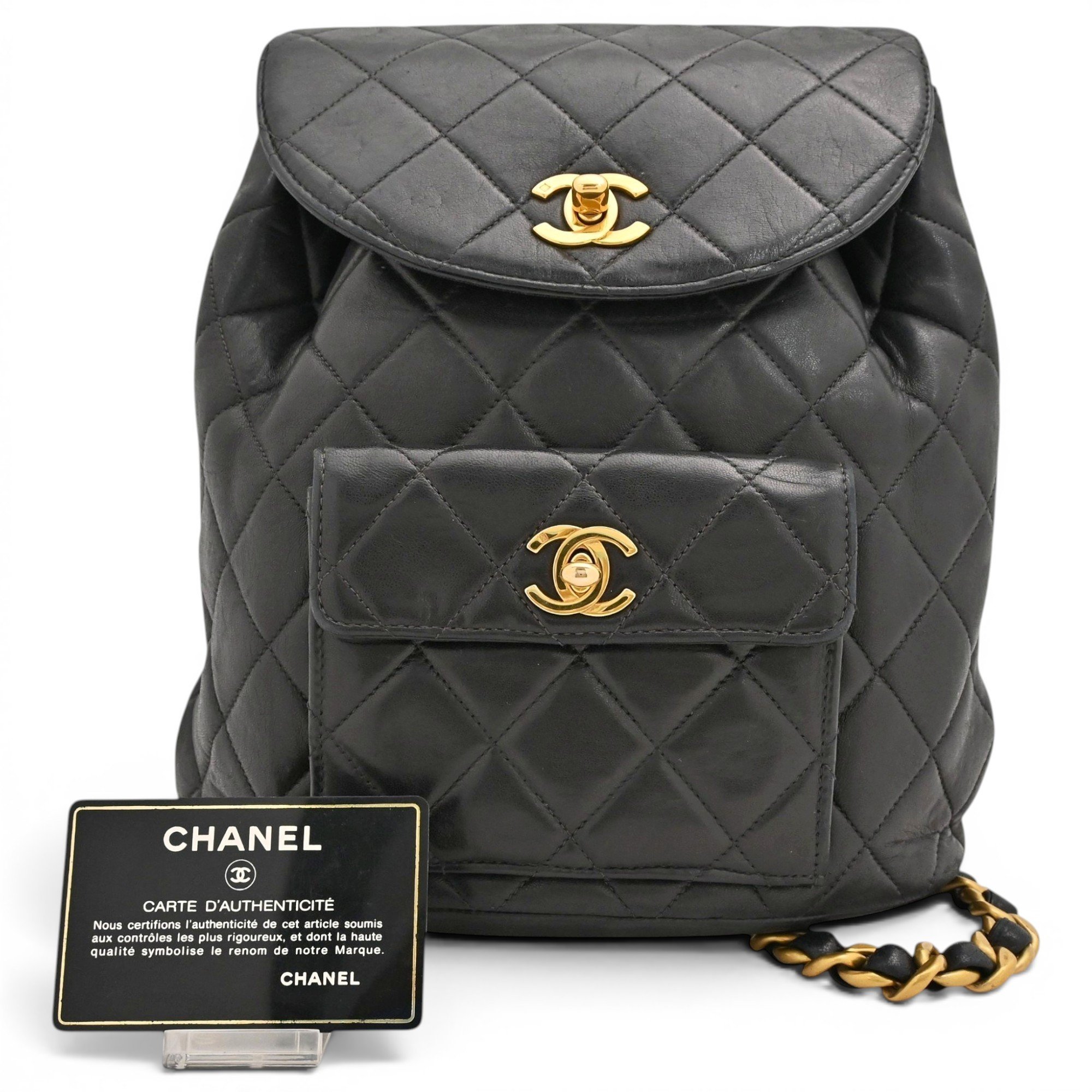 Leather backpack