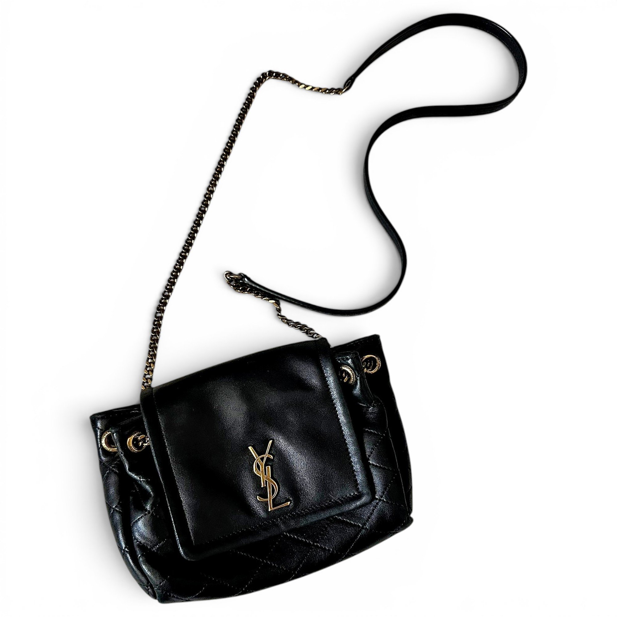 Leather clutch bag