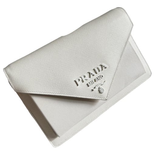 Leather clutch bag
