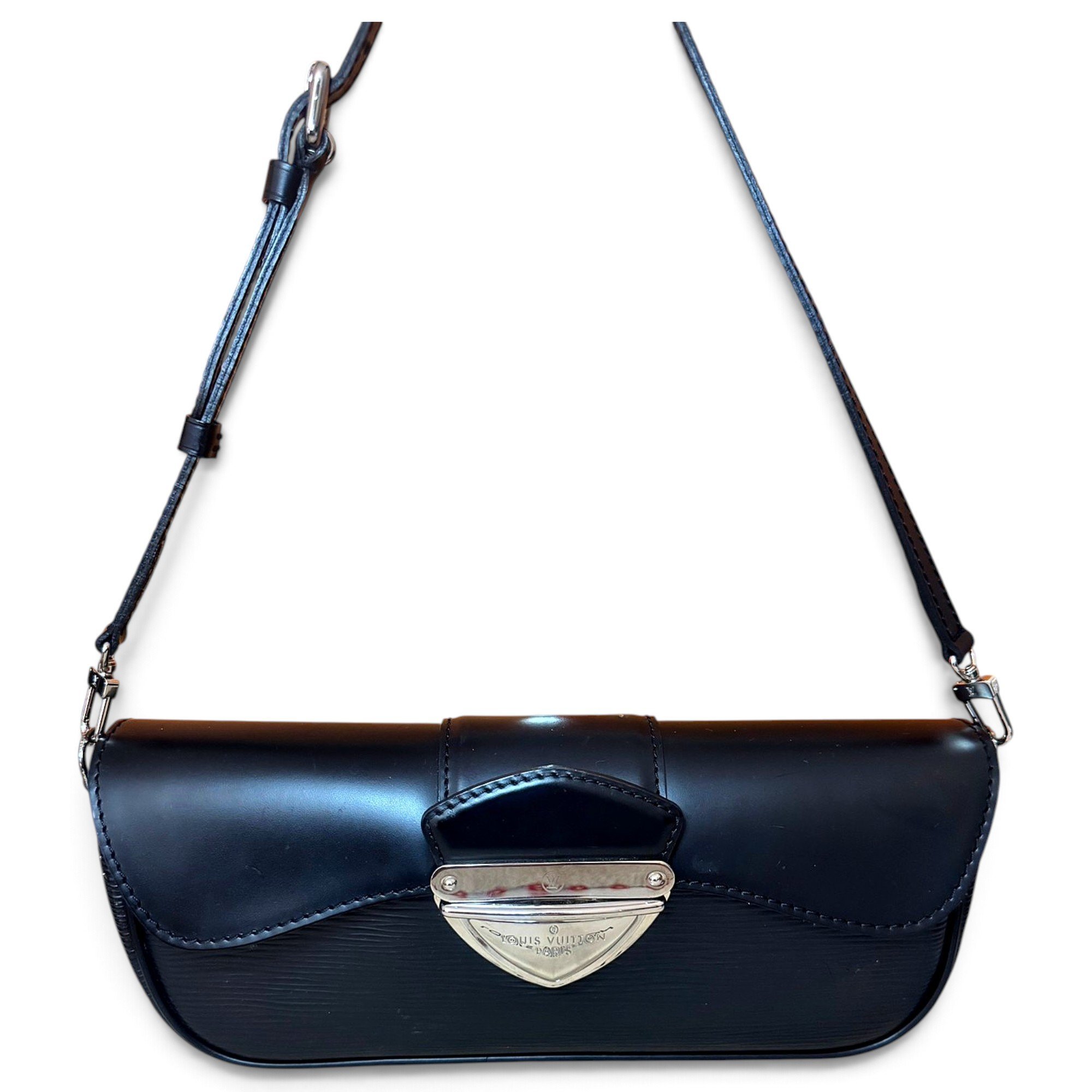 Leather clutch bag