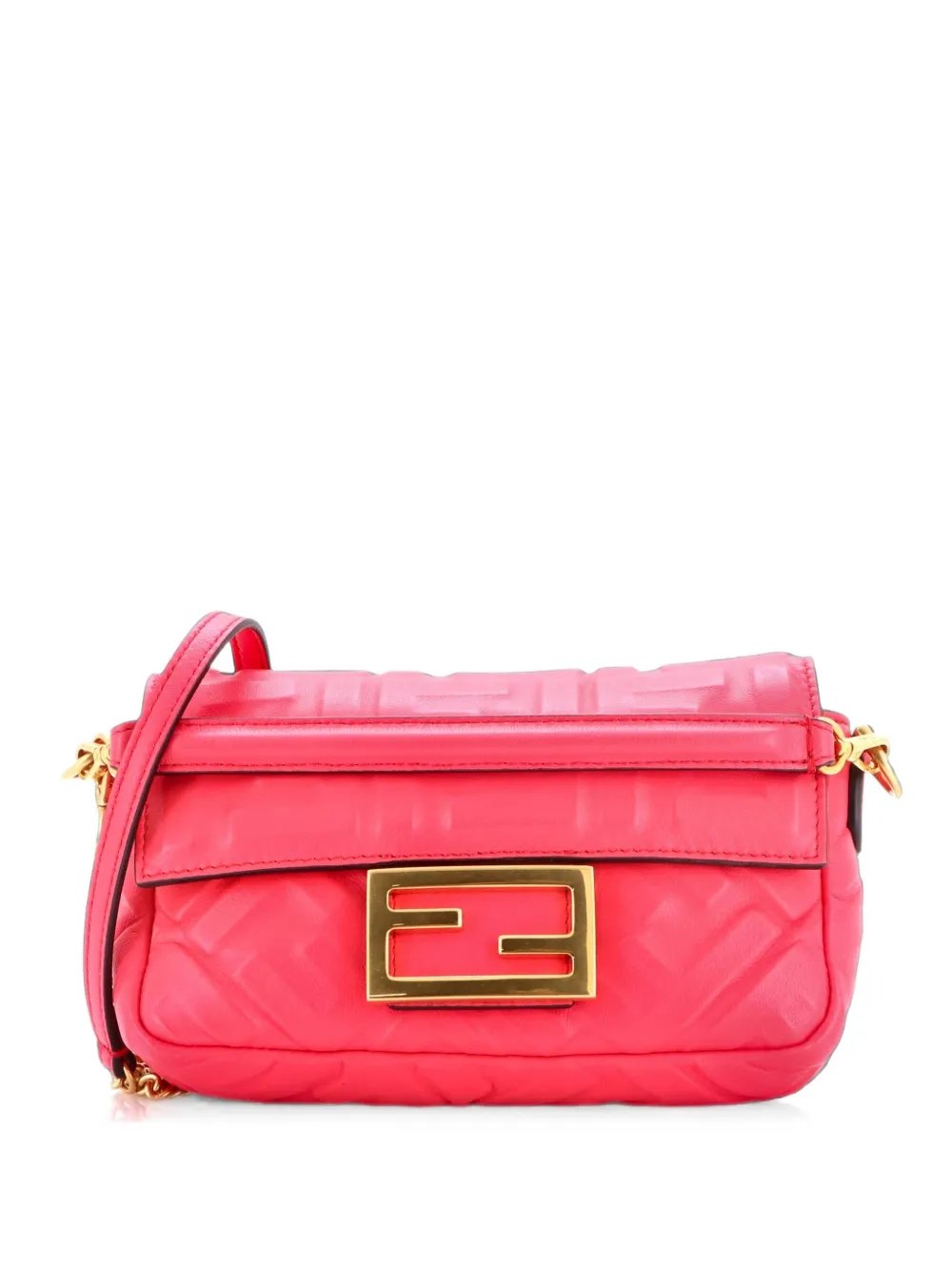Baguette NM Bag Zucca Embossed Leather Mini crossbody bag