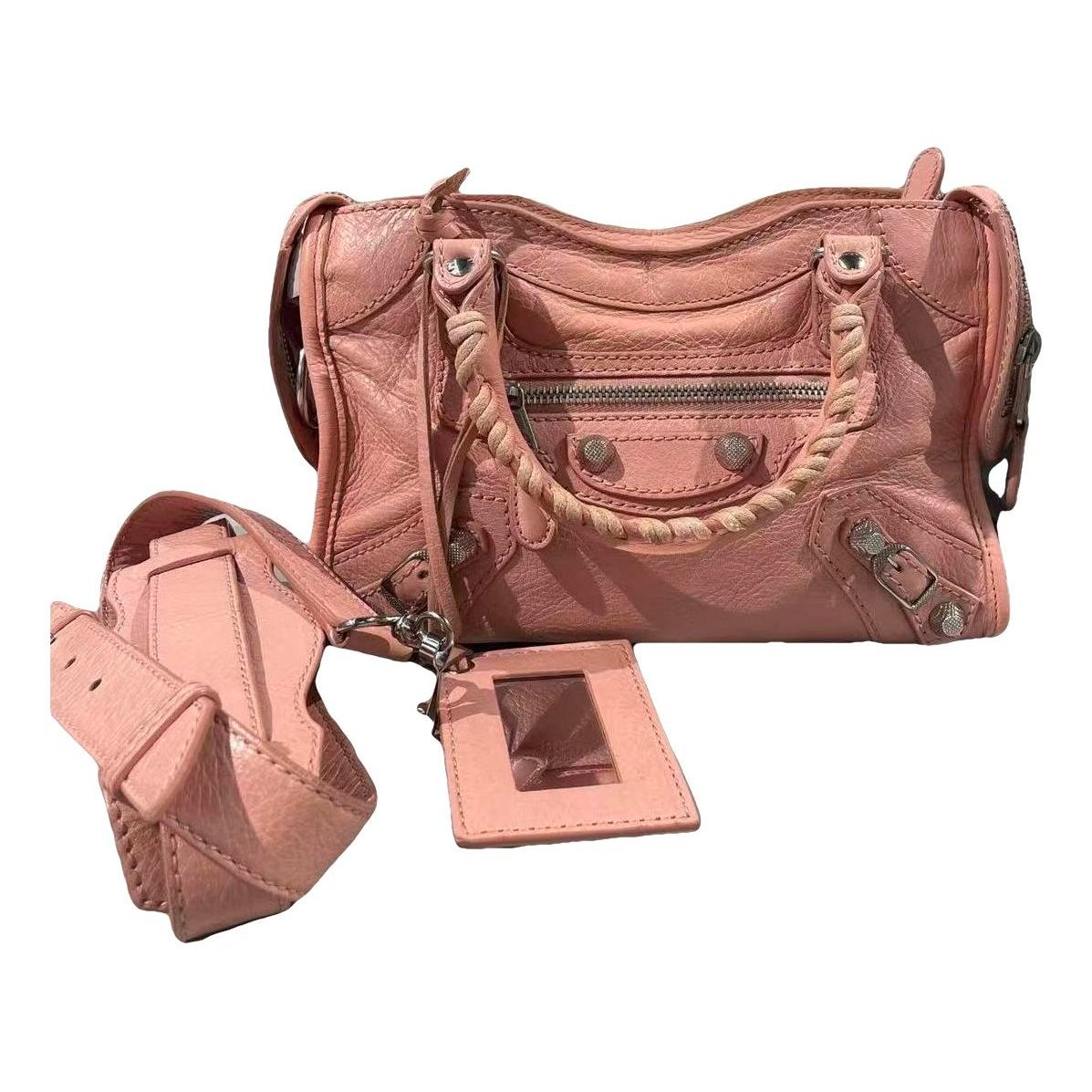 B leather handbag