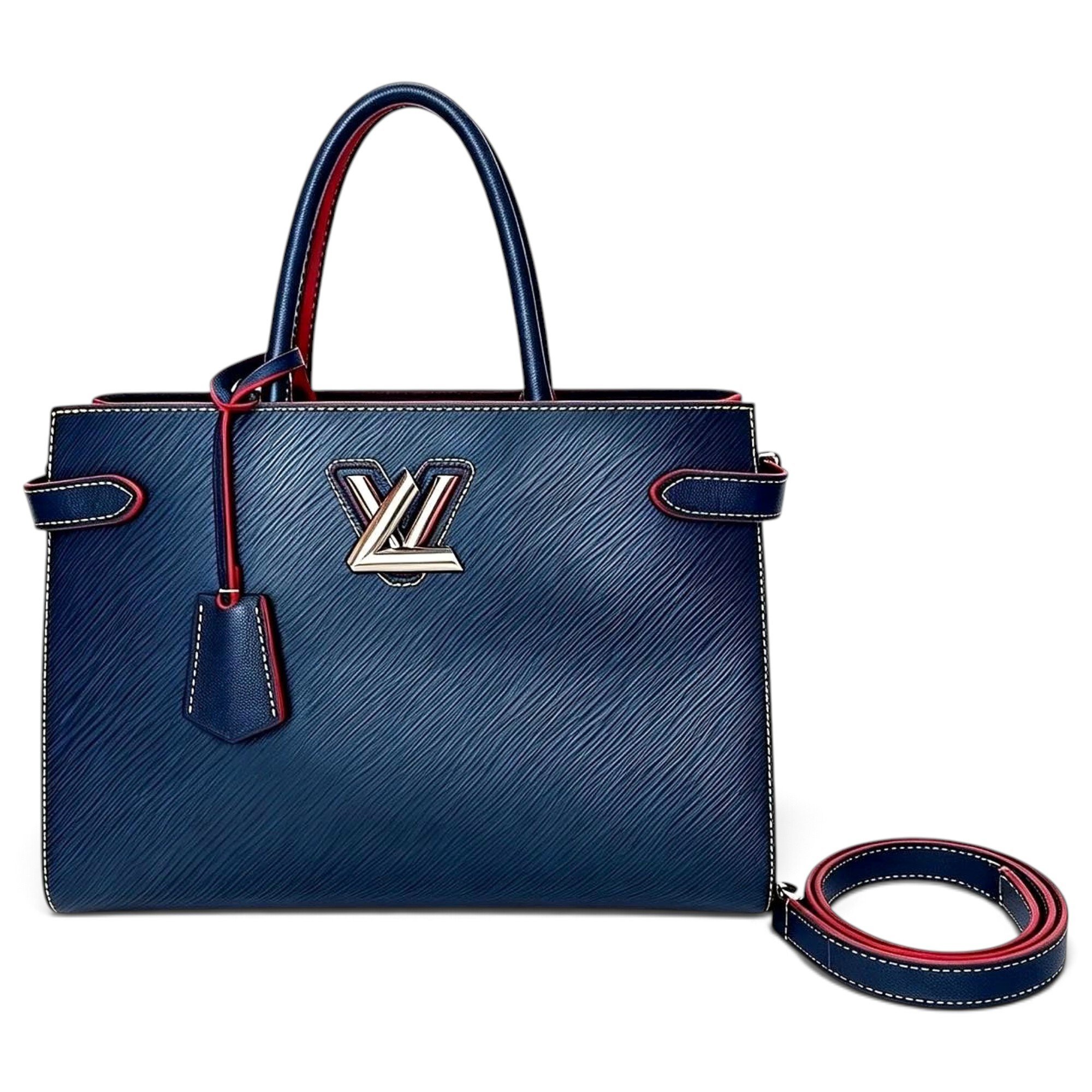 Twist leather tote