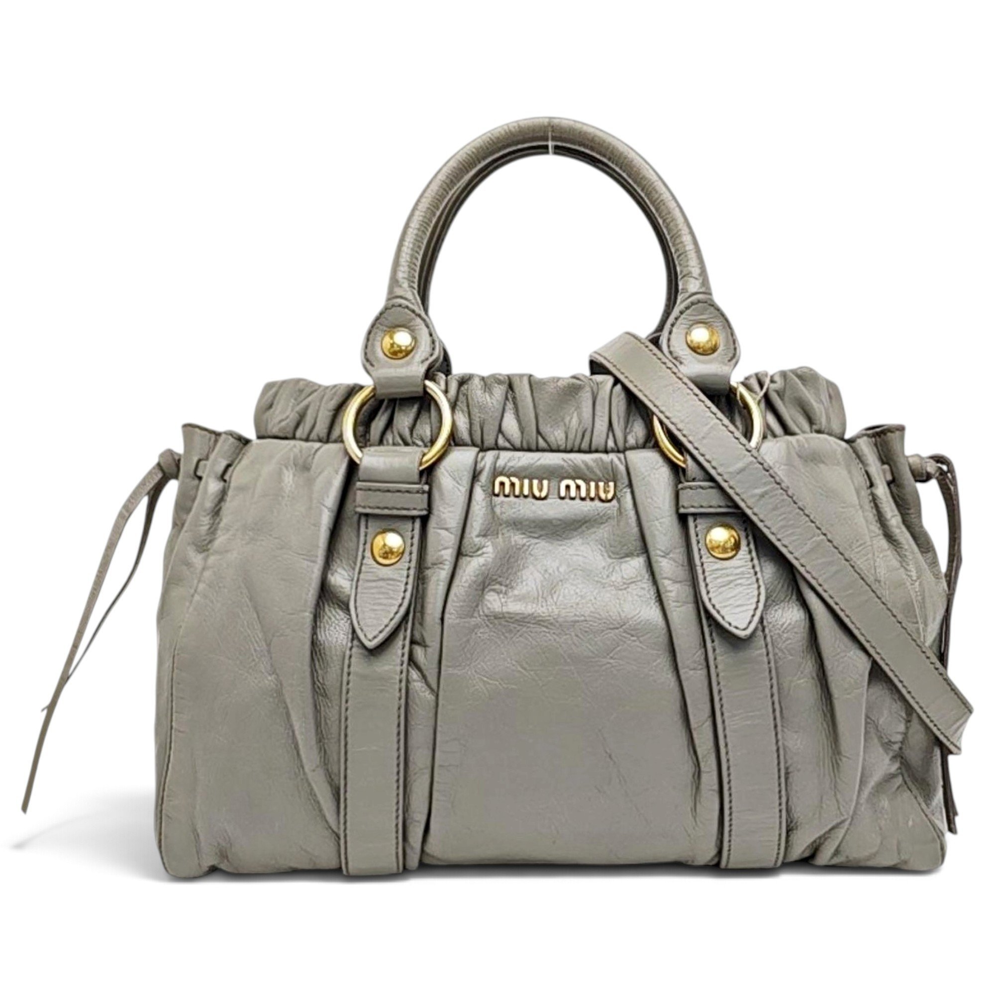 Bow bag leather handbag