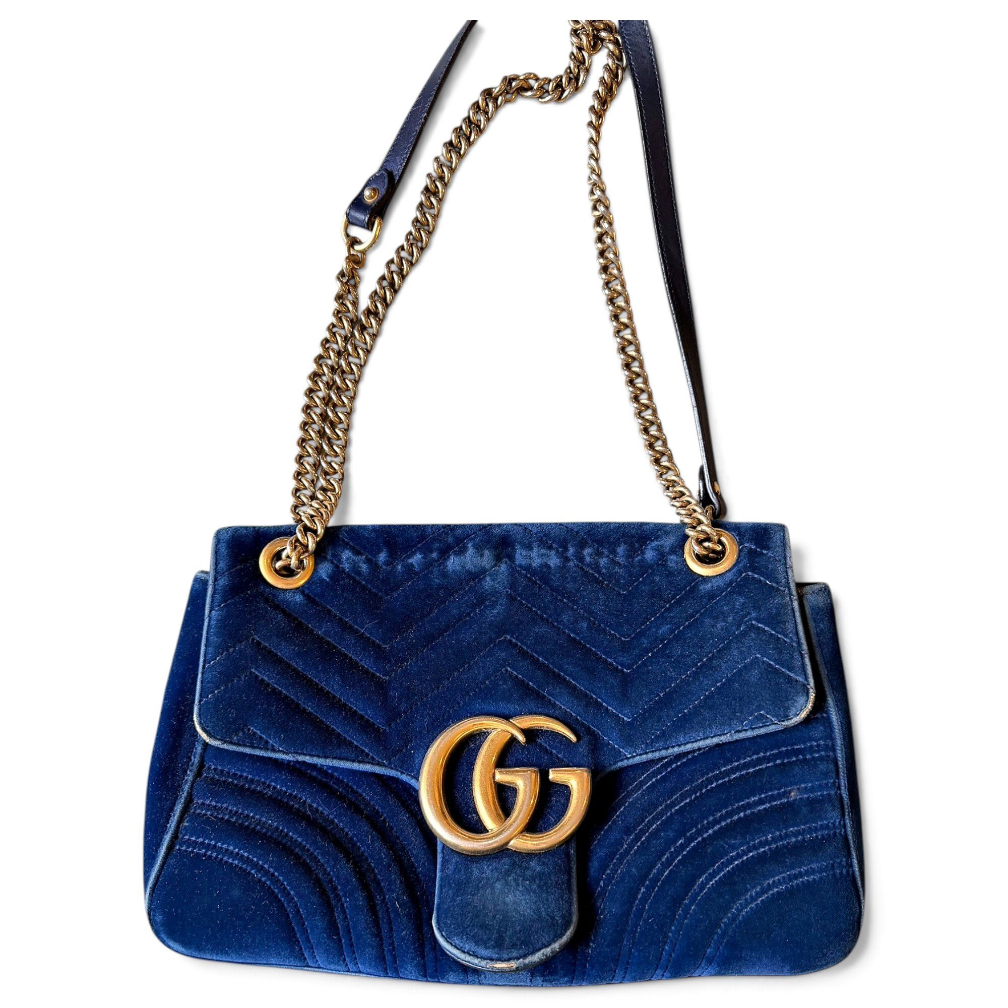 GG Marmont Flap velvet crossbody bag