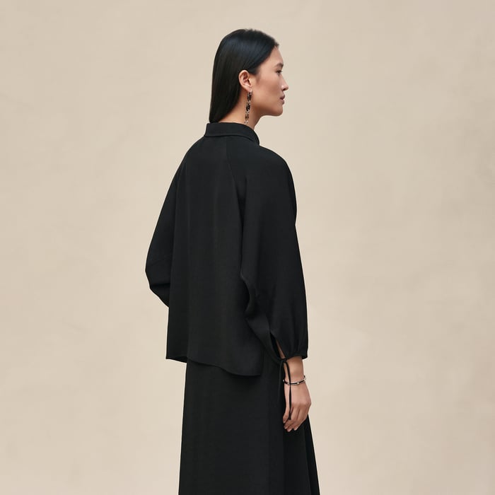 Noir Silk Blouse