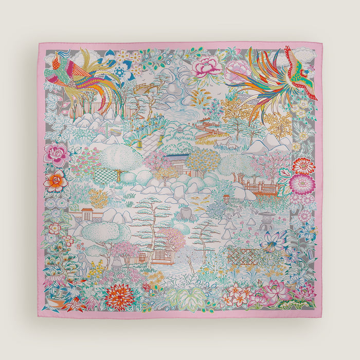 Mille Feuilles De Soie Double Face Scarf 90