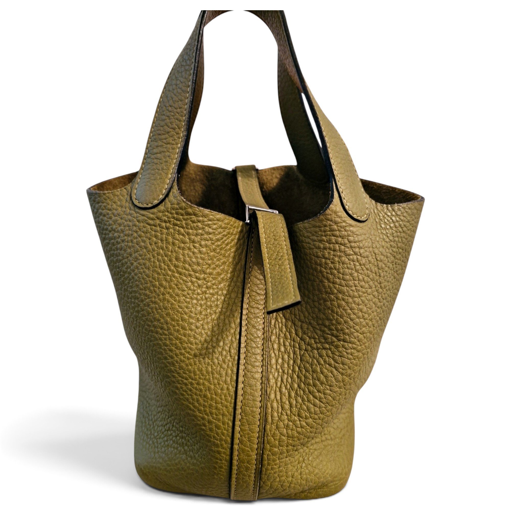 Picotin leather tote