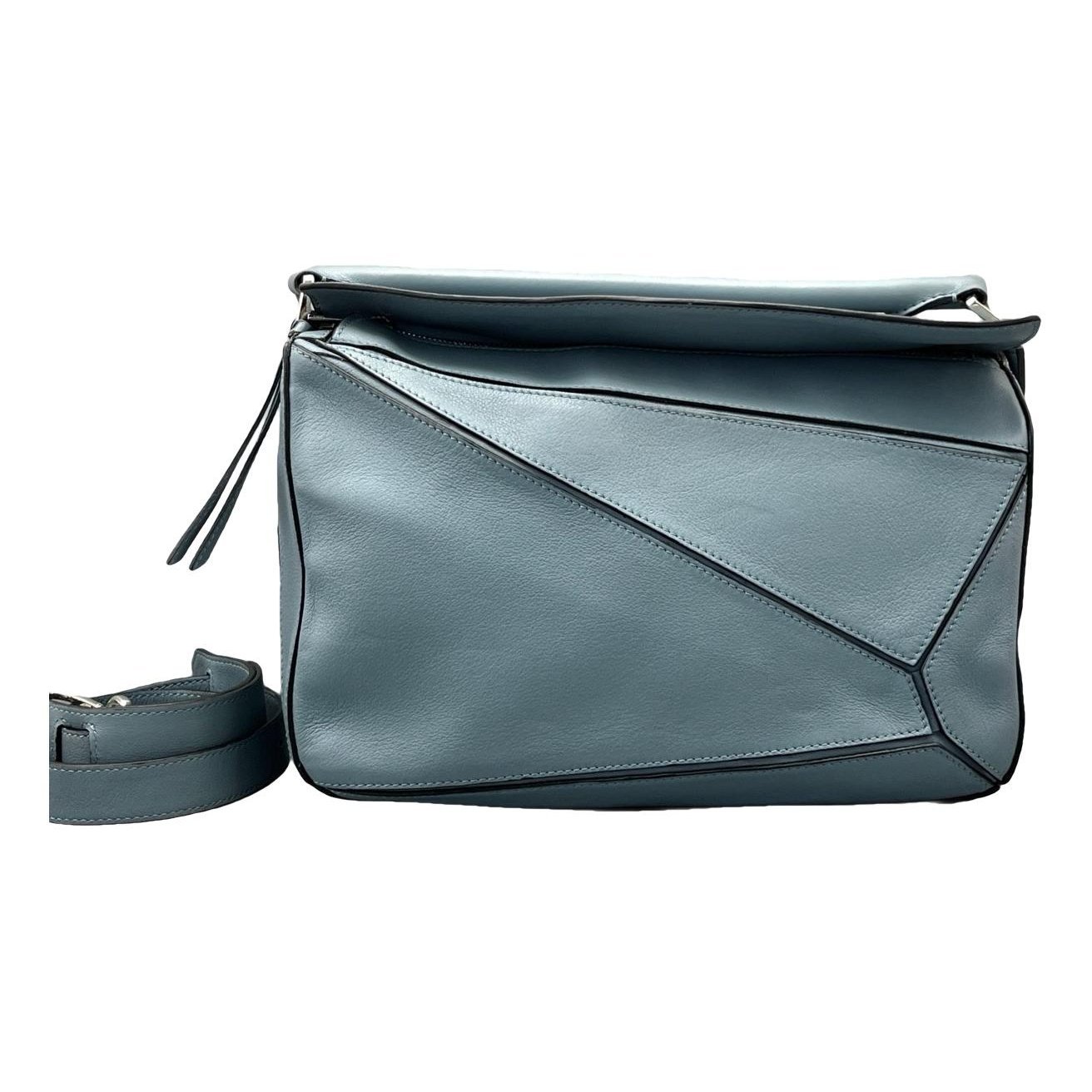 Puzzle leather handbag
