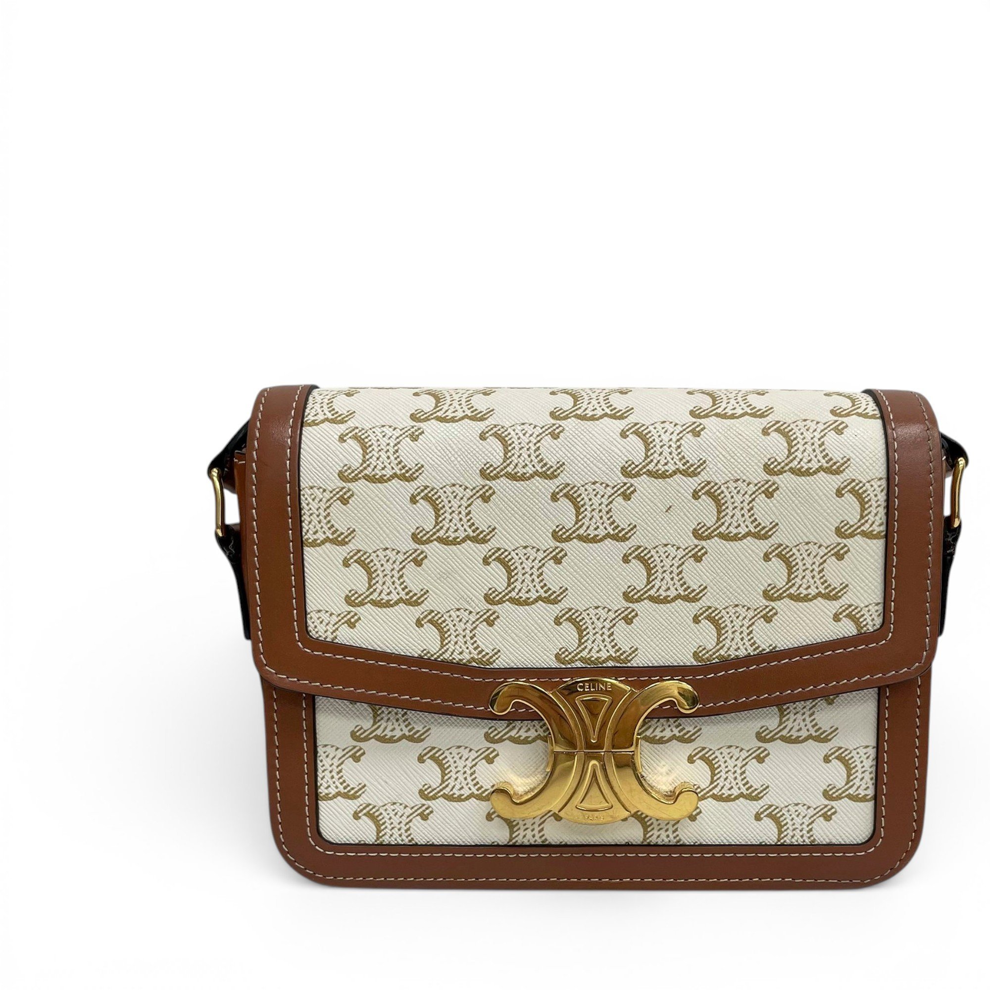 Triomphe leather handbag