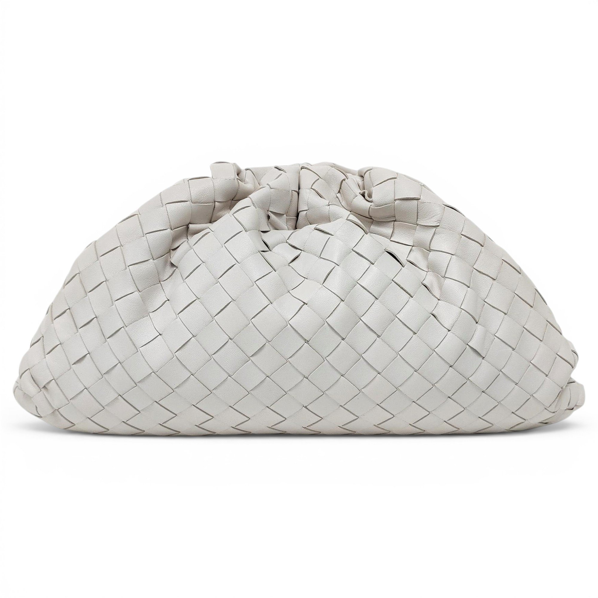 Pouch leather clutch bag