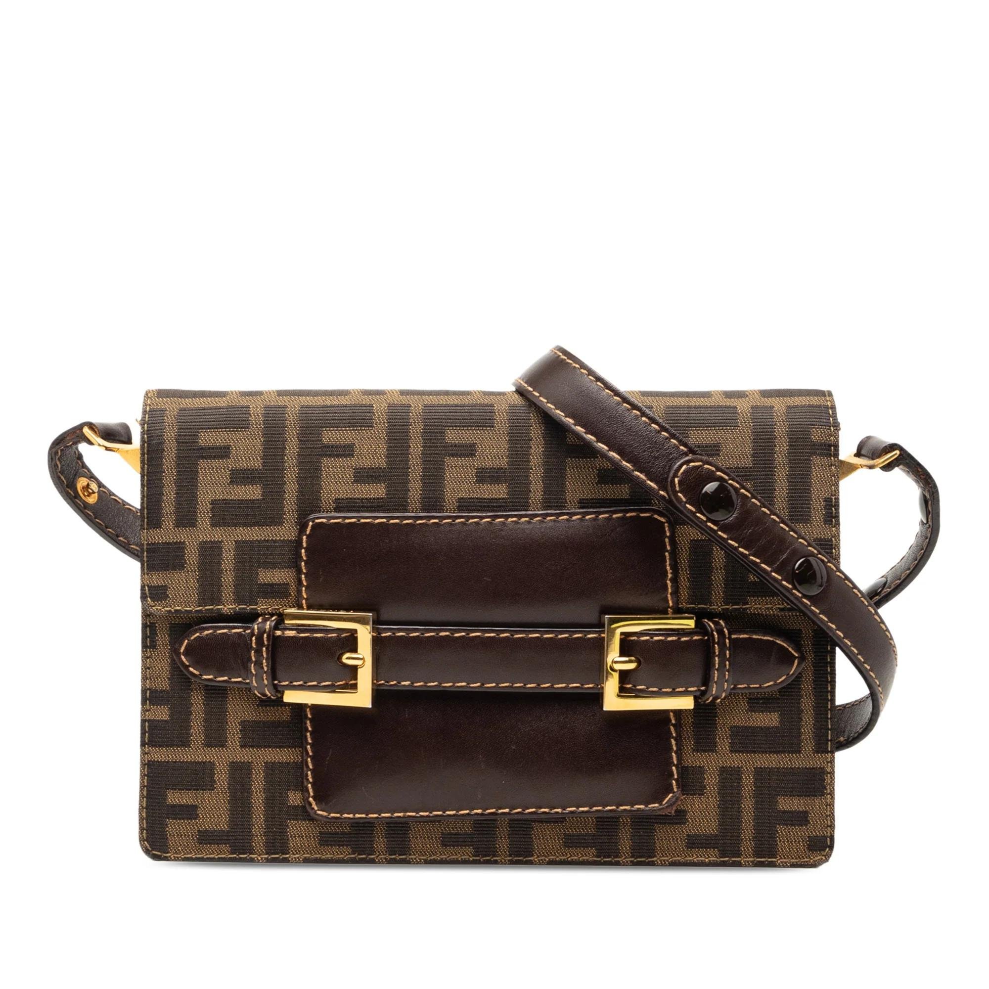 Pocket leather handbag