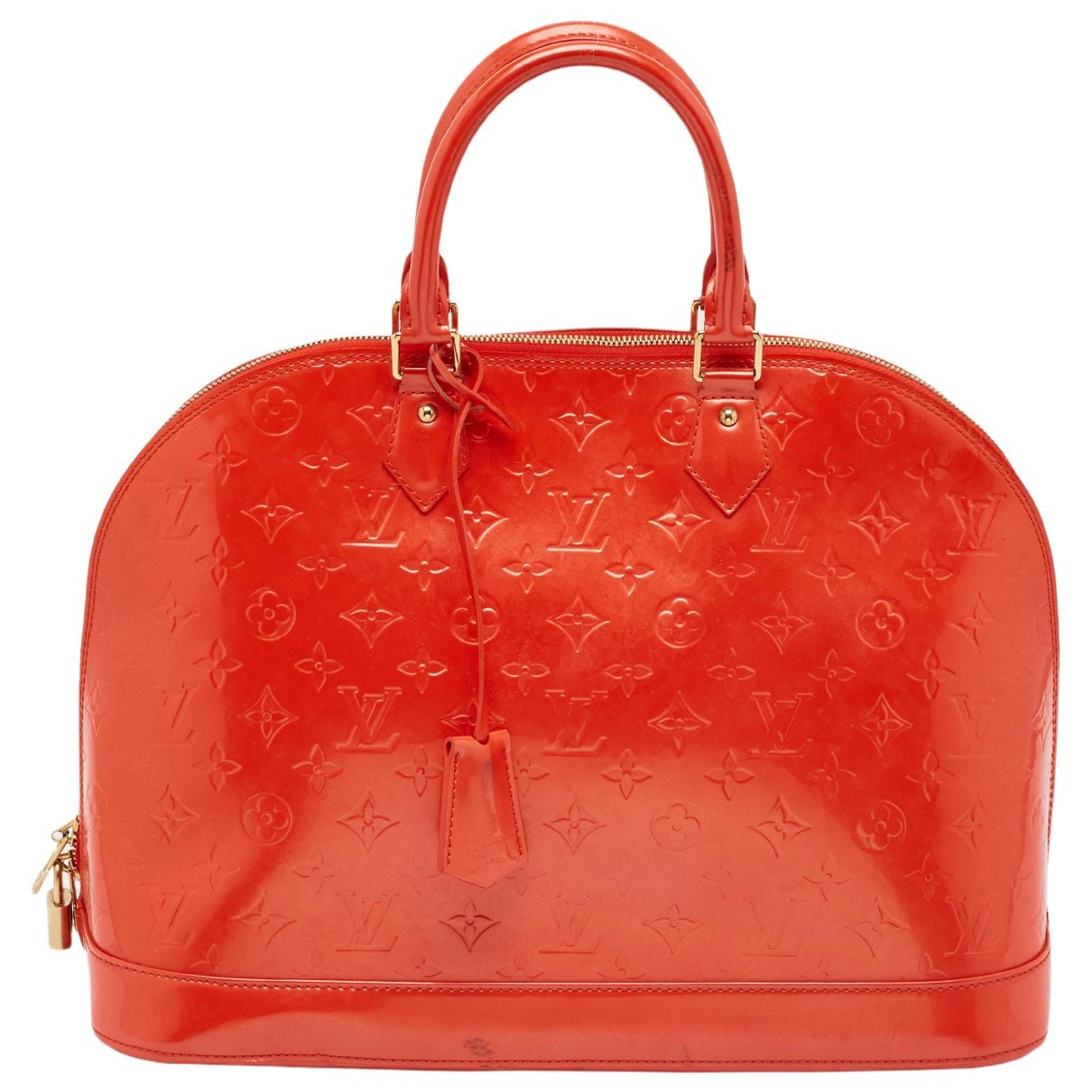 Patent leather satchel
