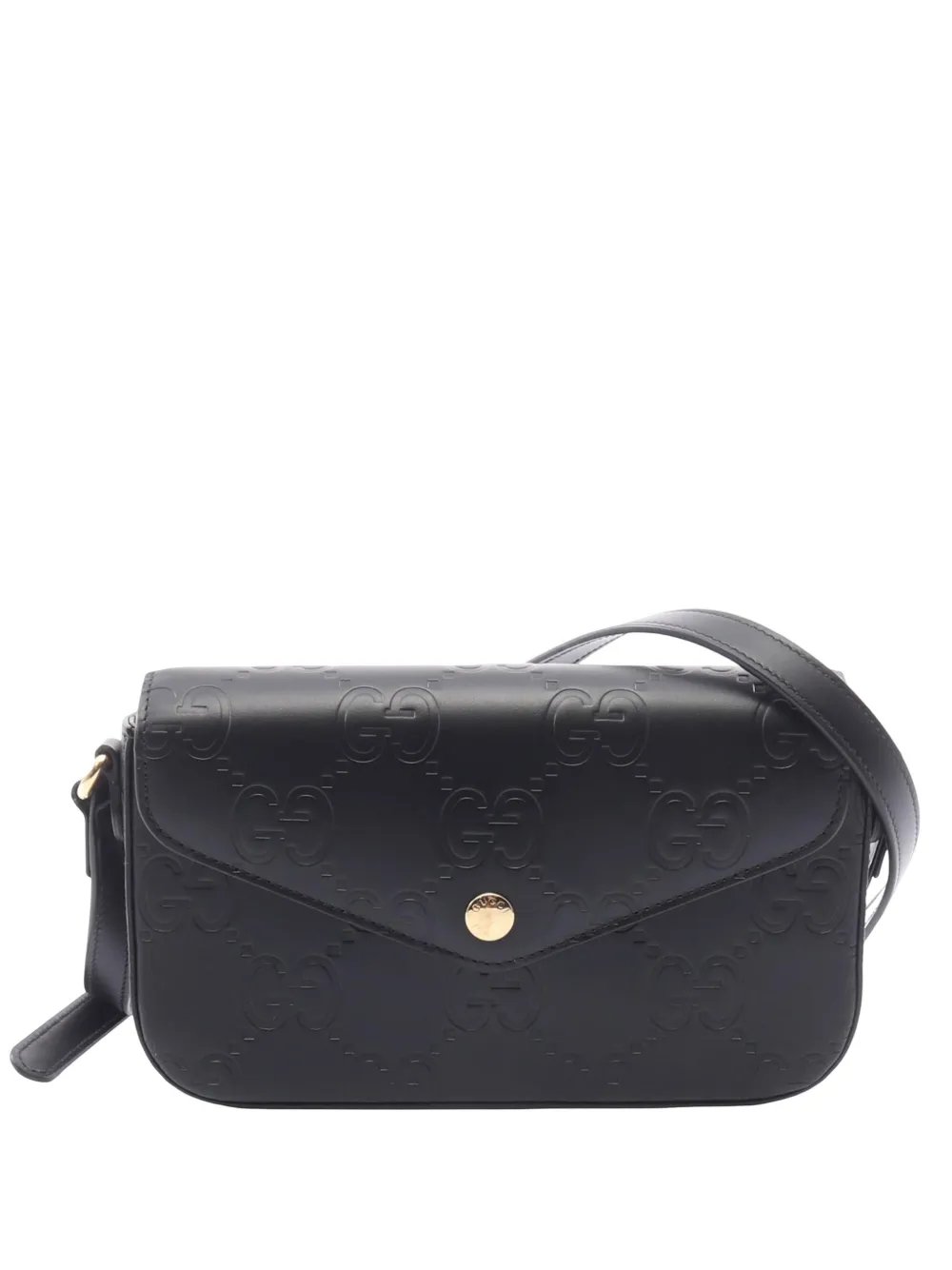 2000-2015 Super Mini GG Jumbo Embossed Leather Pochette crossbody bag