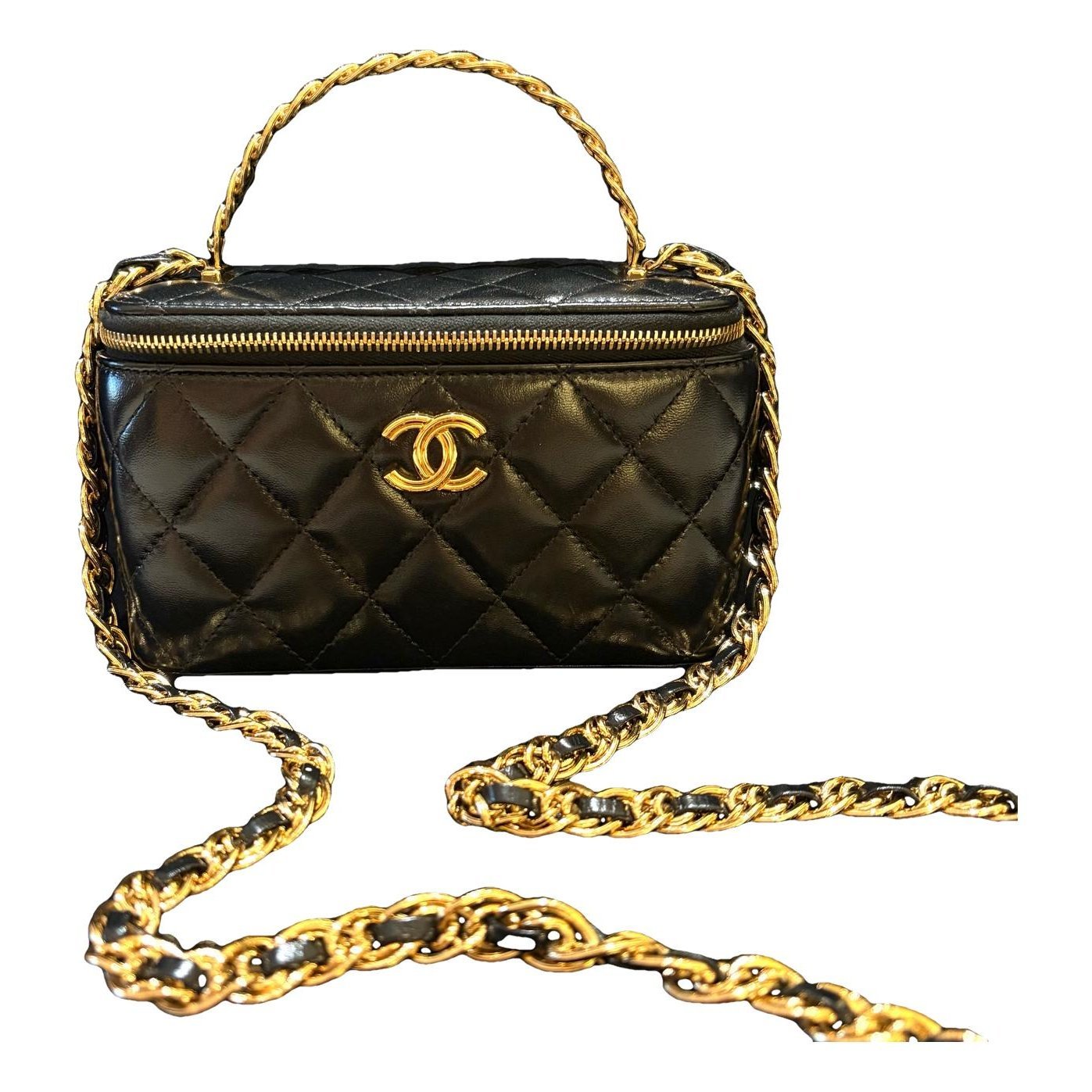 Trendy CC Vanity leather handbag