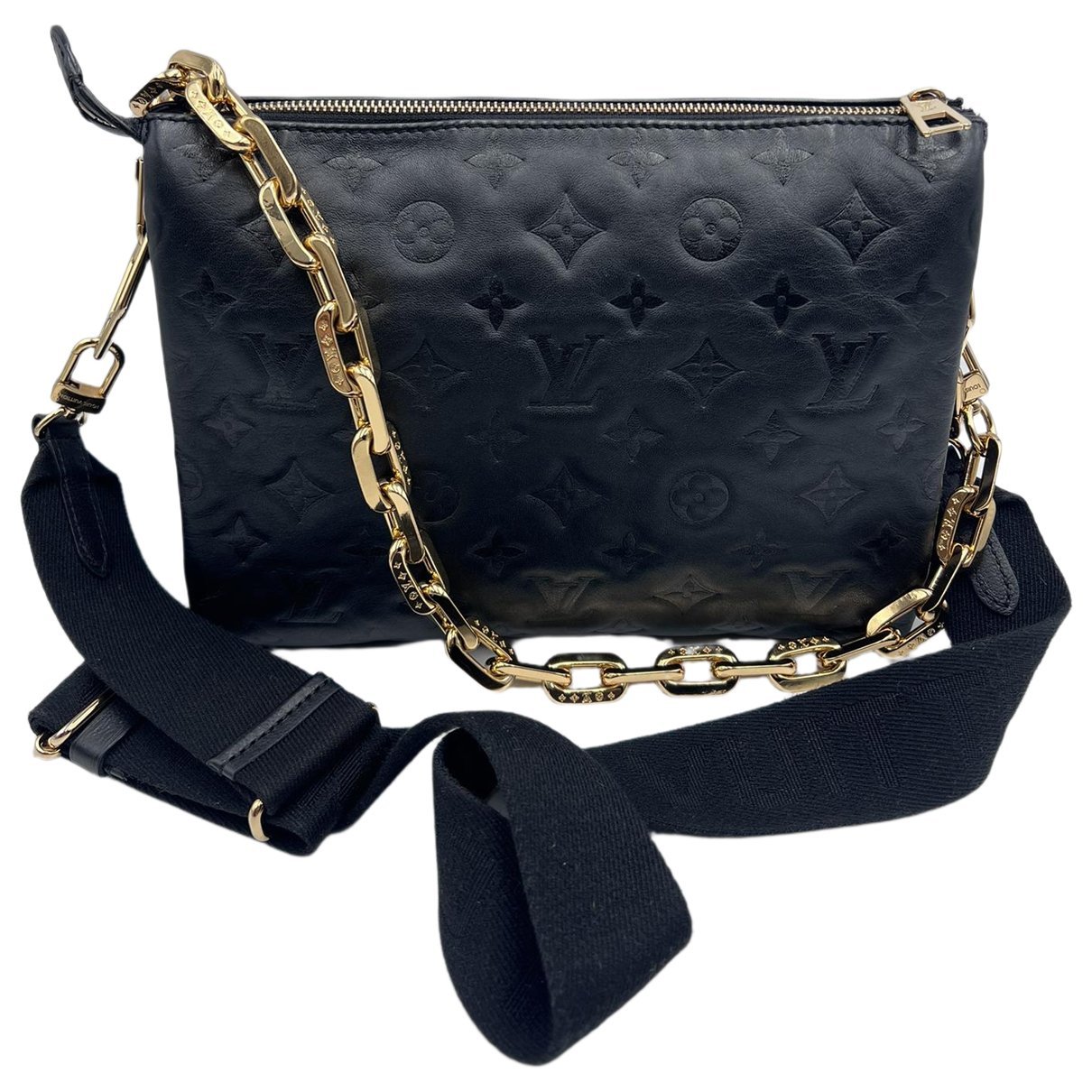 Coussin leather crossbody bag