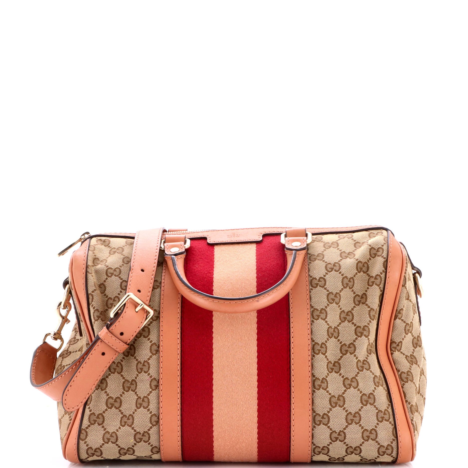 Vintage Web Boston Bag GG Canvas Medium