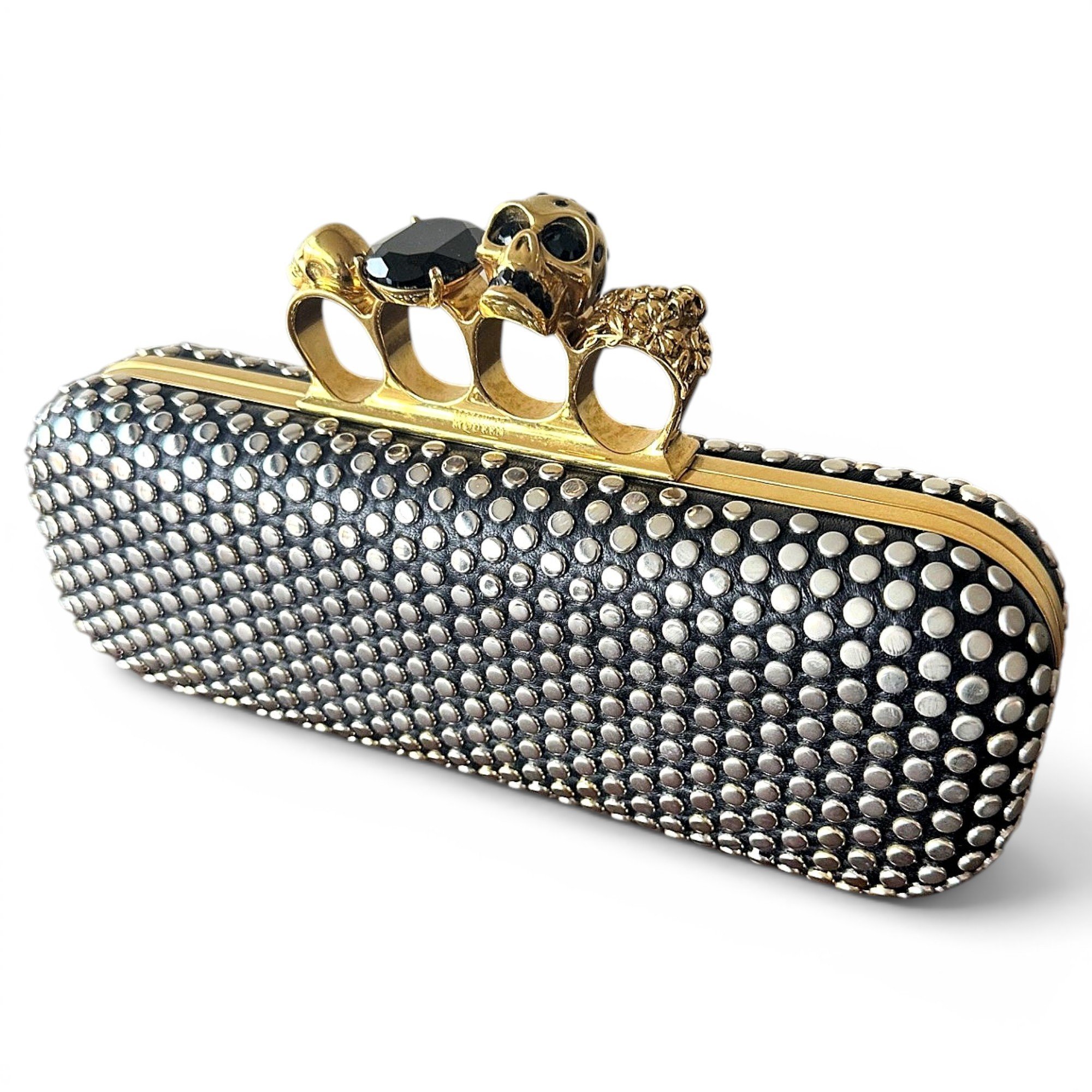 Alexander McQueen Knuckle leather clutch bag