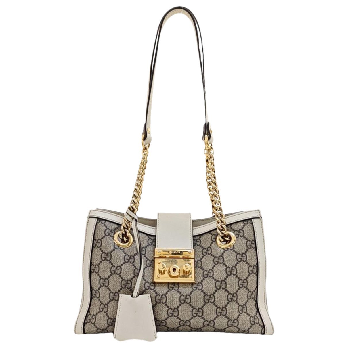 Padlock leather handbag