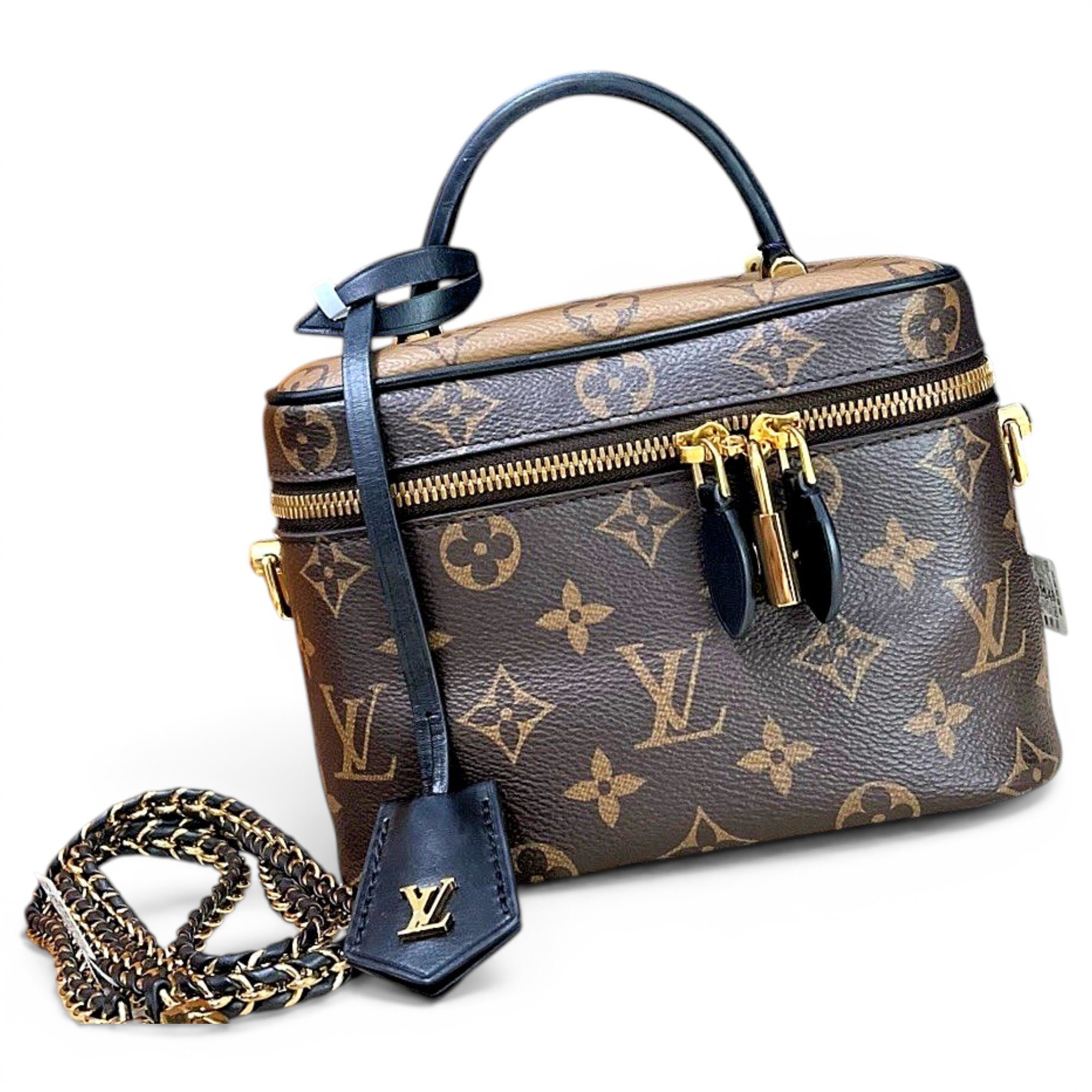 Vanity leather handbag
