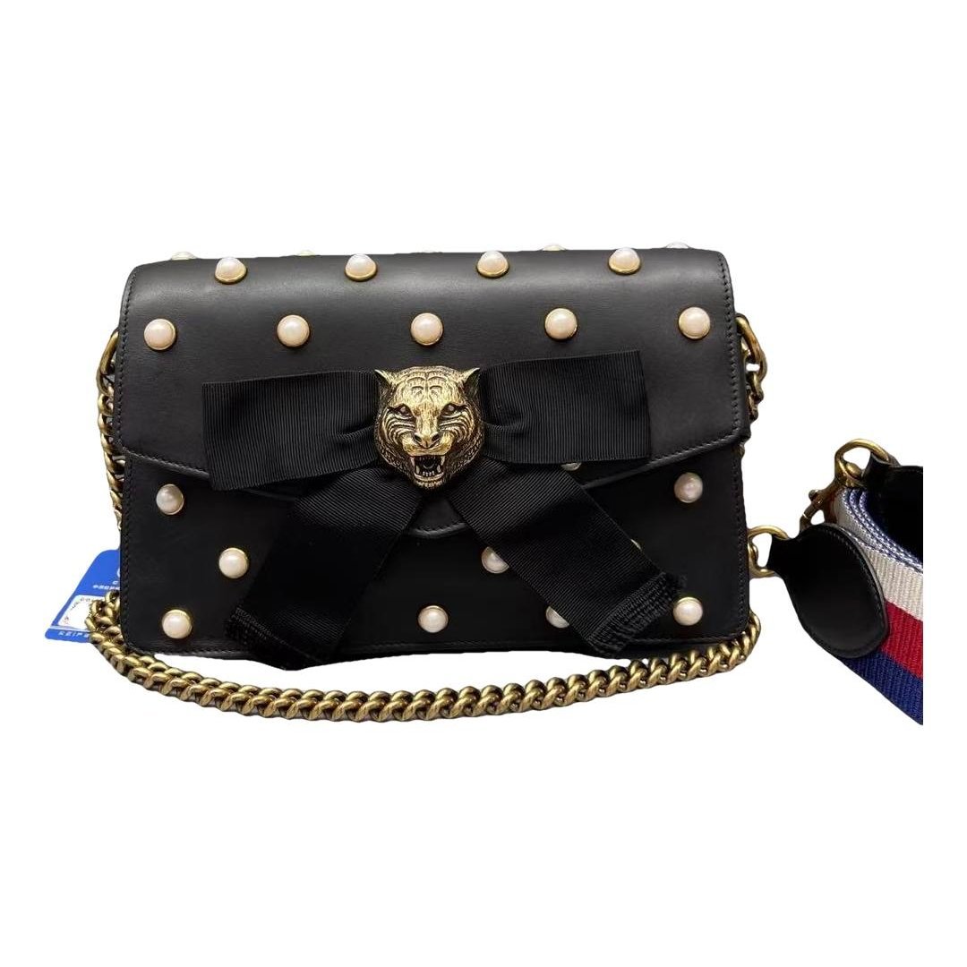 Animalier leather handbag