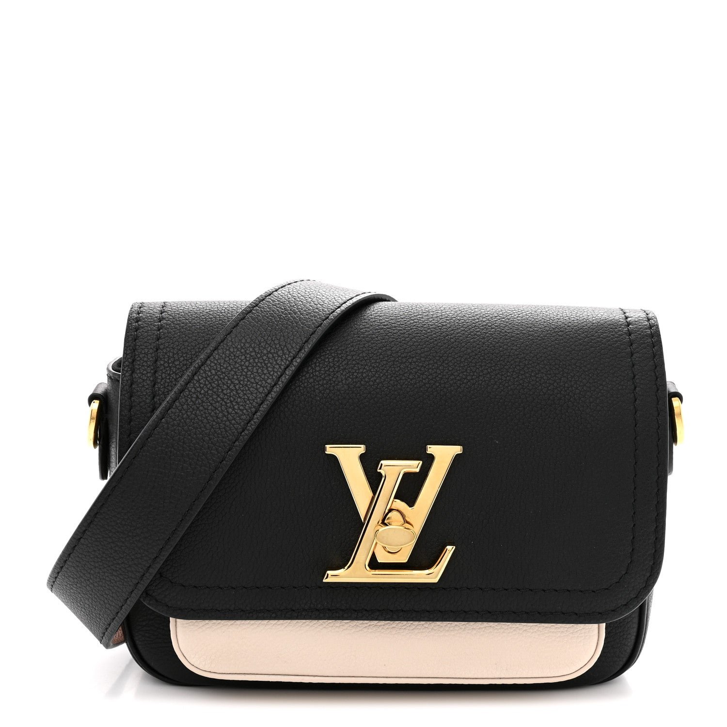 Louis Vuitton Grained Calfskin Lockme Tender Black