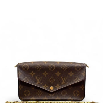 Coated Canvas Pochette Felicie Chain Wallet