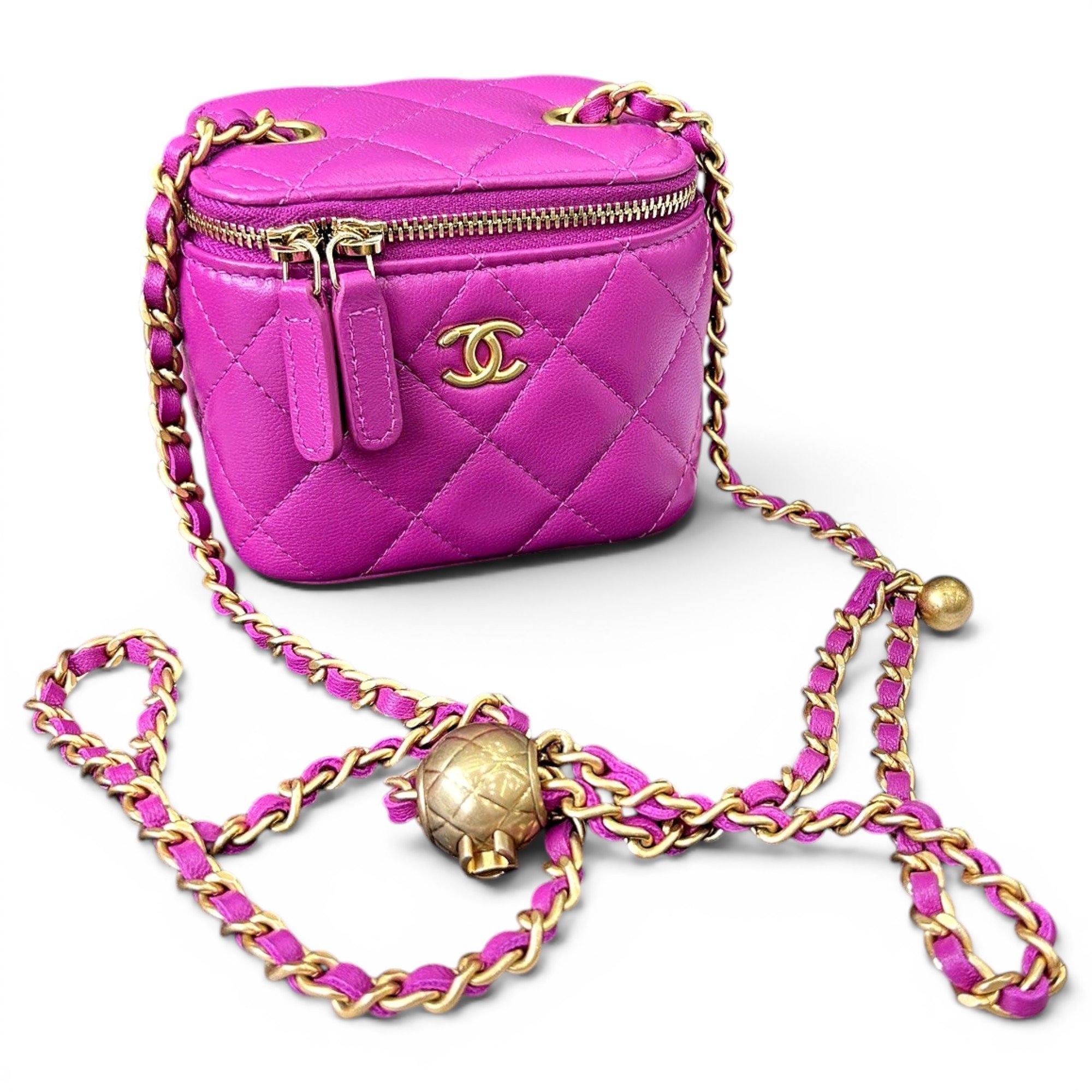 Vanity leather handbag