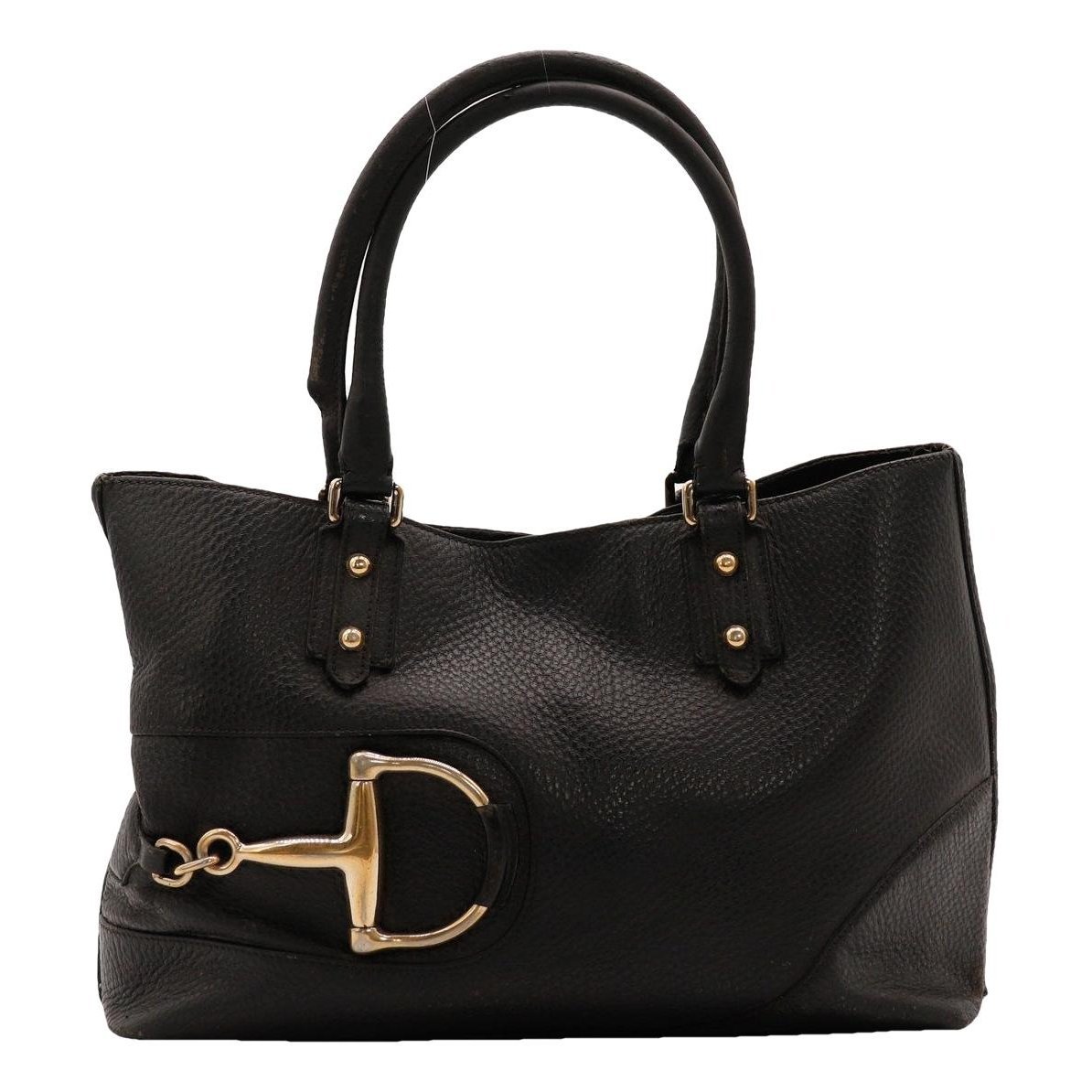 Interlocking leather handbag