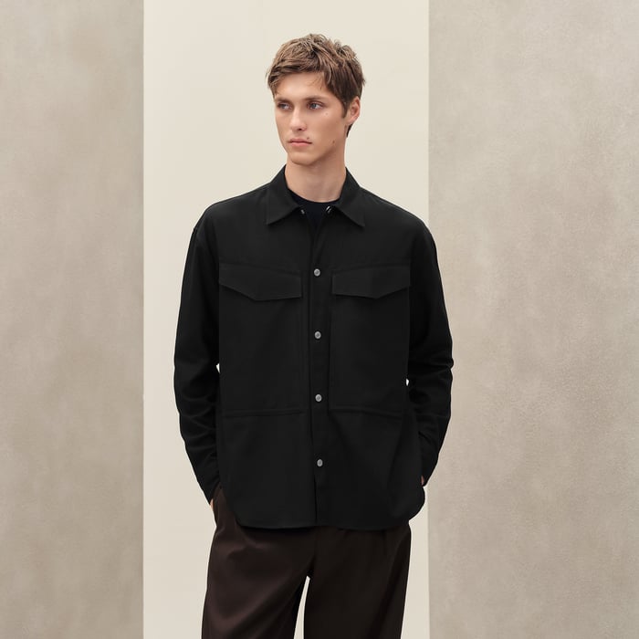 Noir Boxy Fit Overshirt