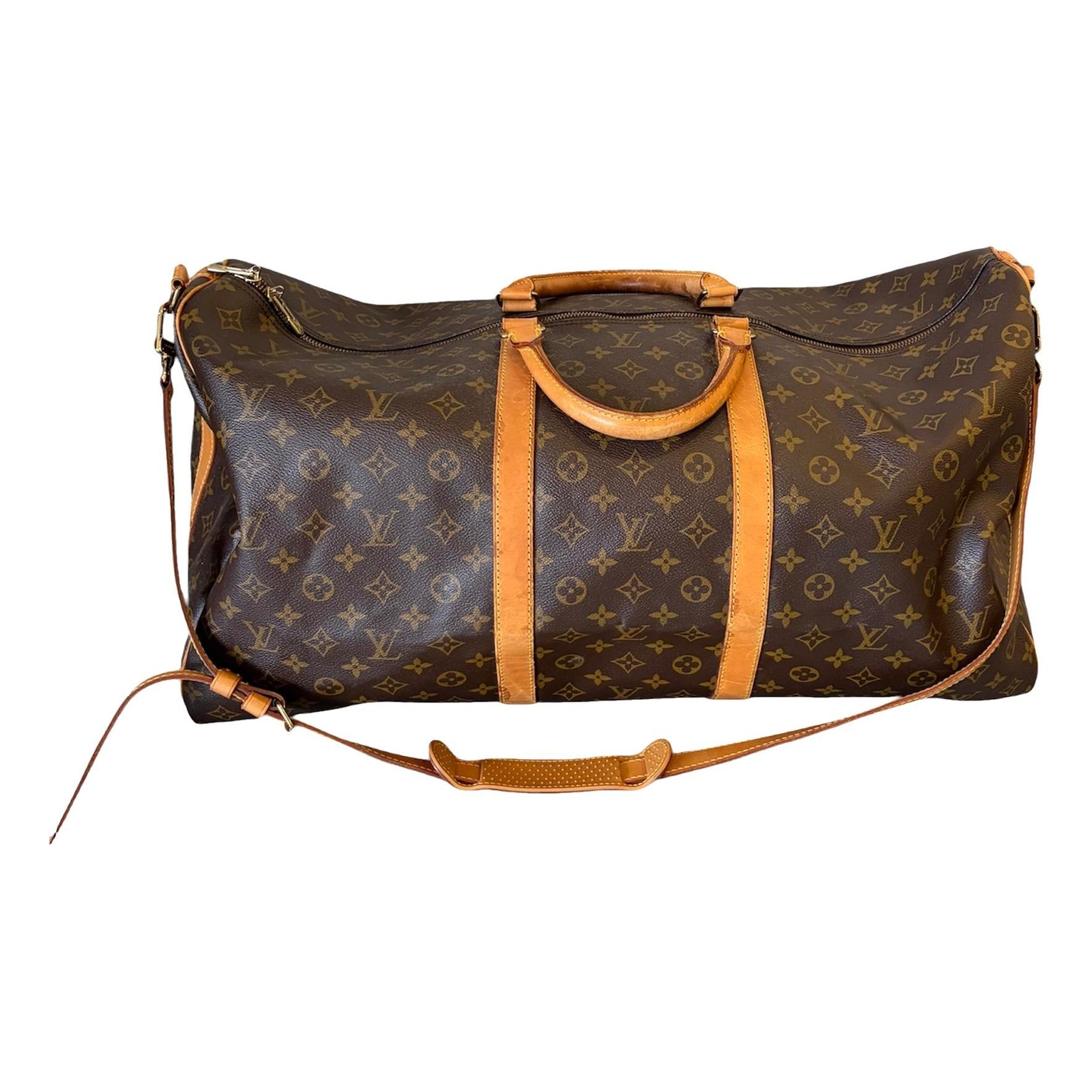 Keepall leather travel bag