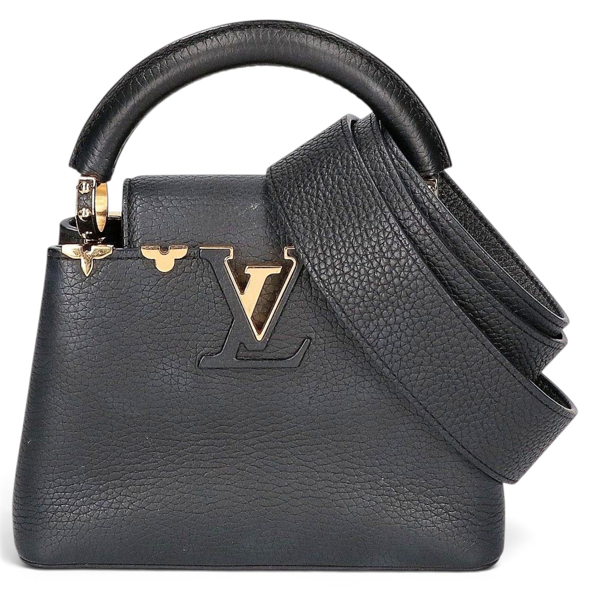 Capucines pony-style calfskin handbag