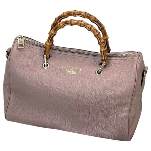 Bamboo leather handbag