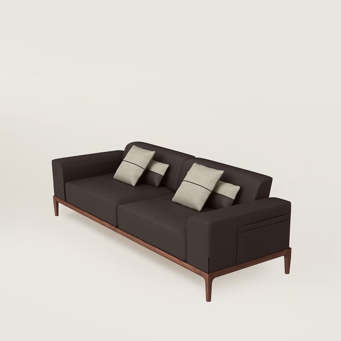 Noir Ébène Sofa Sellier 2-seater