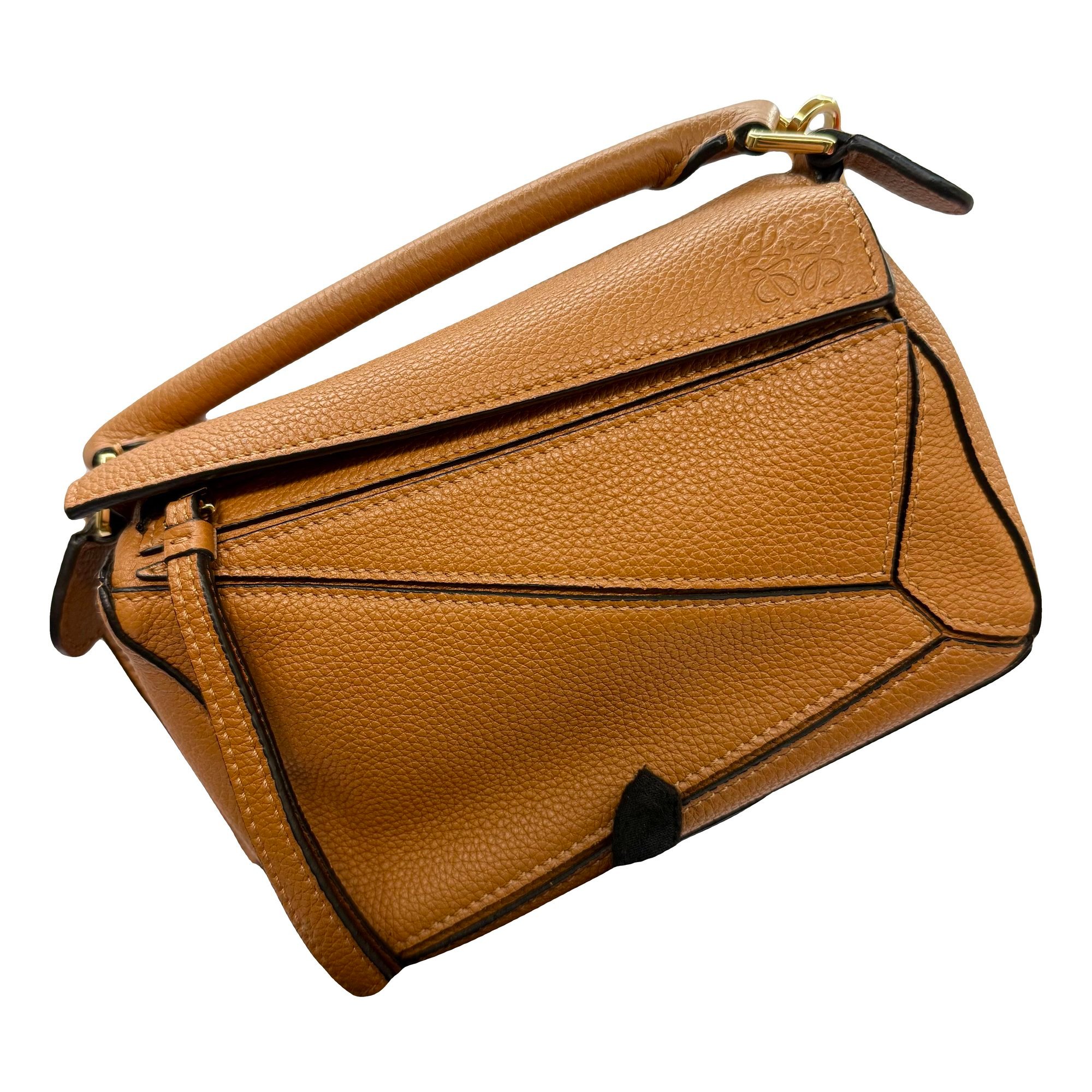 Puzzle leather handbag