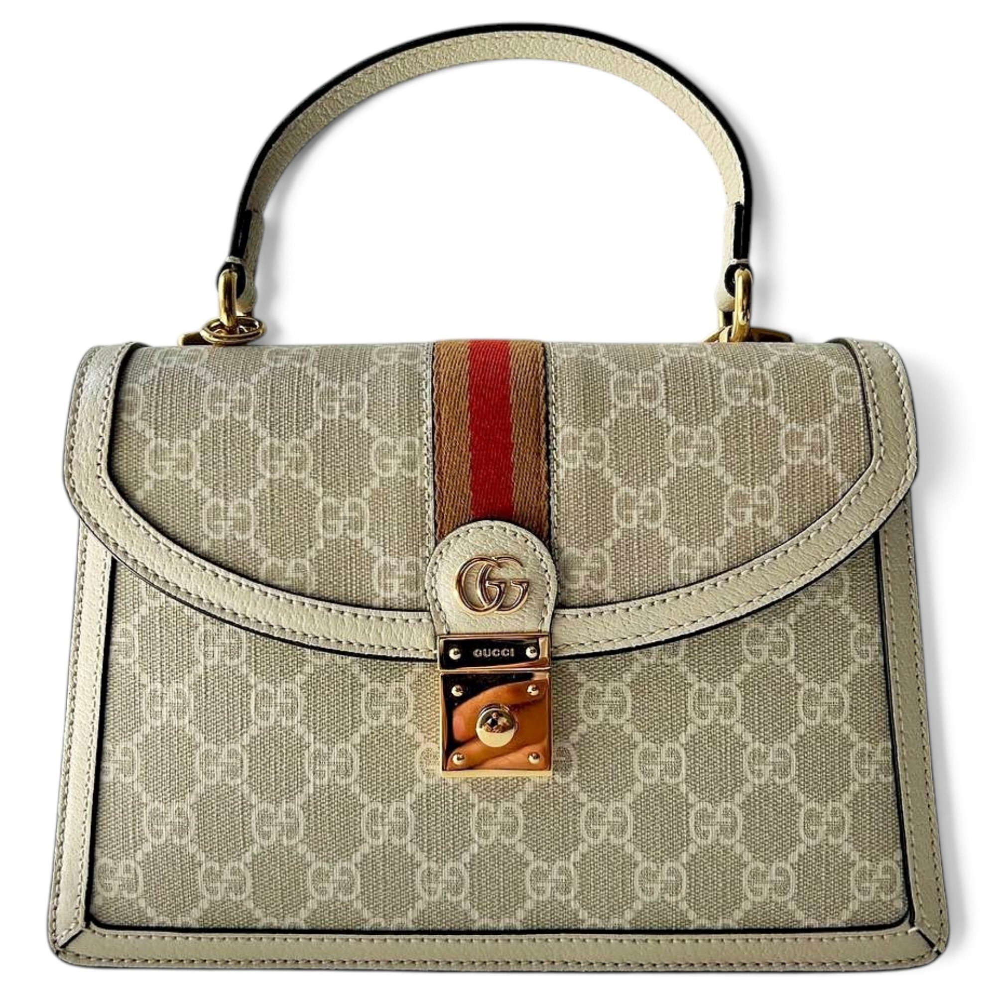 Ophidia Flap Top Handle leather crossbody bag