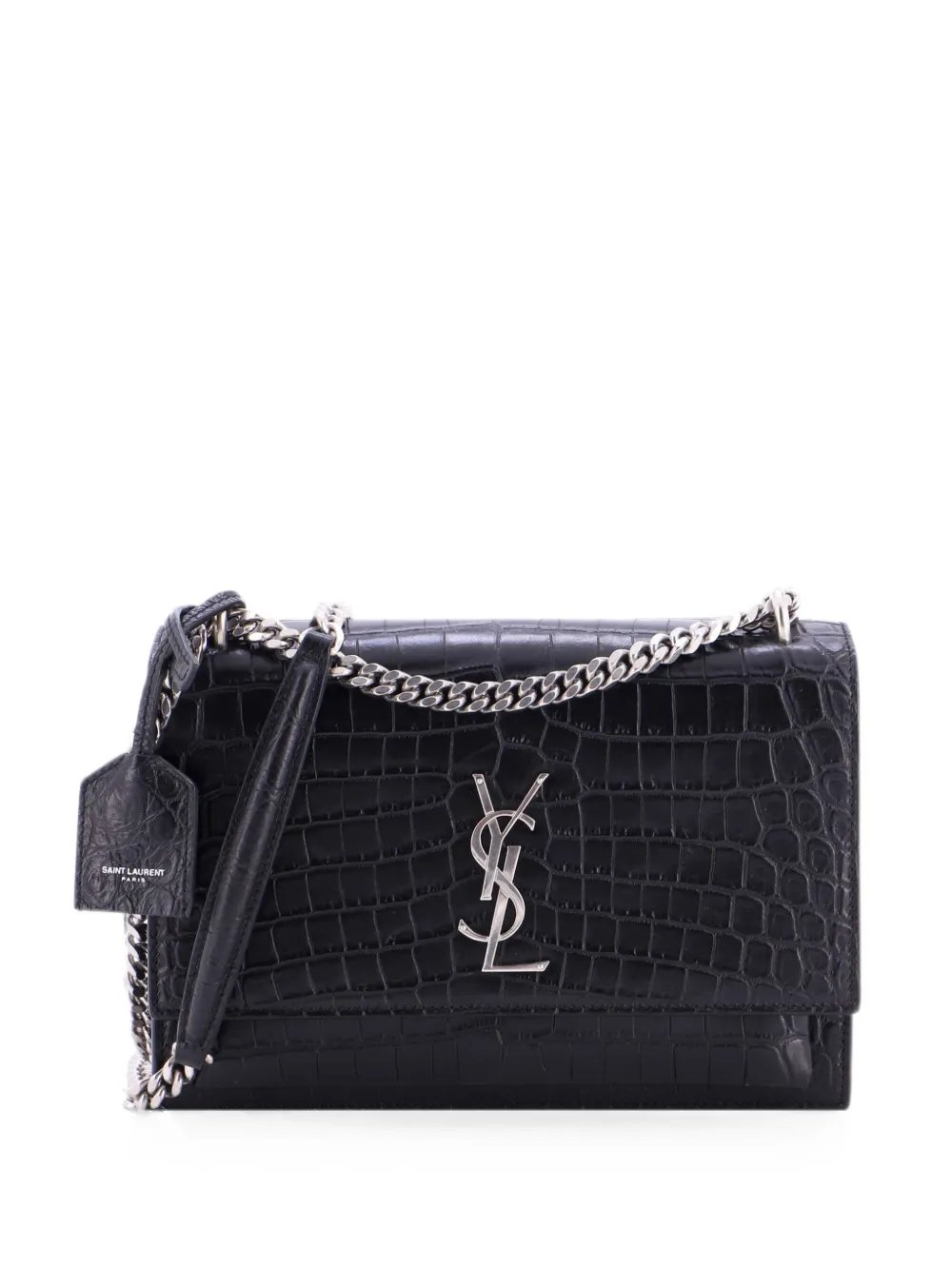 Sunset Crocodile Embossed Leather Medium crossbody bag
