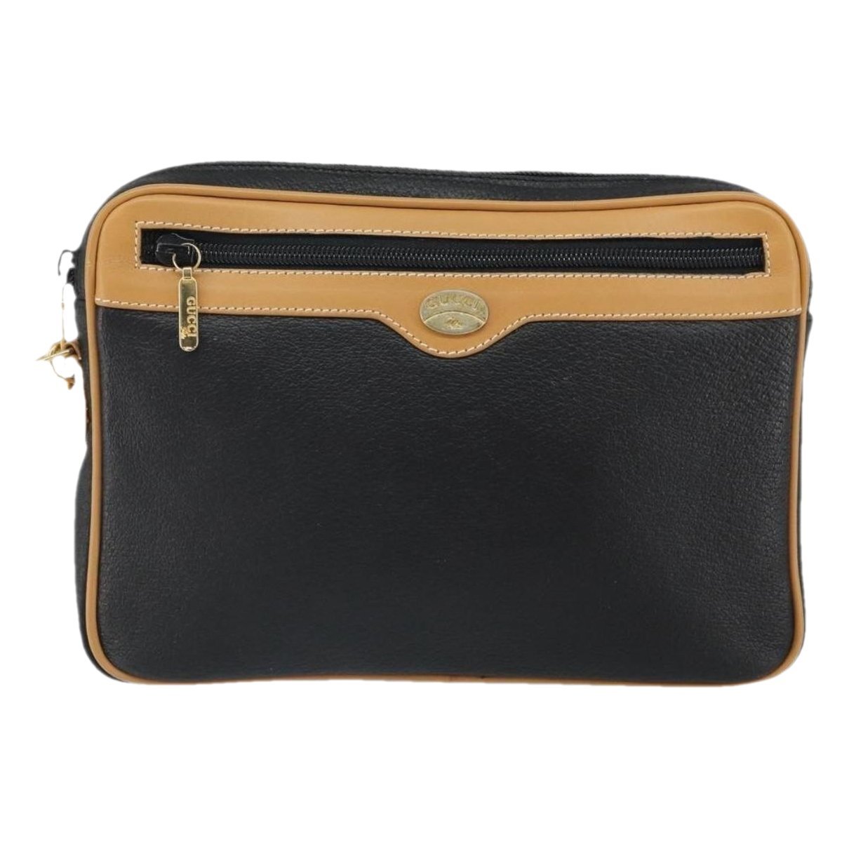 Leather clutch bag