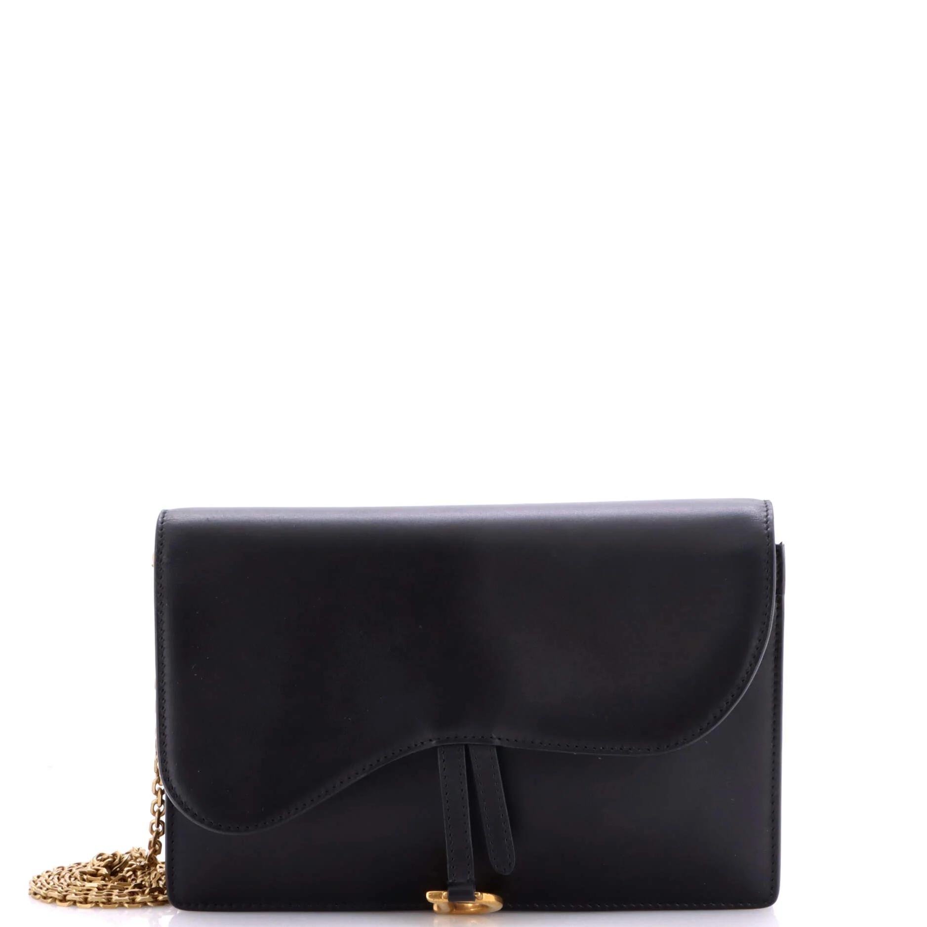 Leather clutch bag