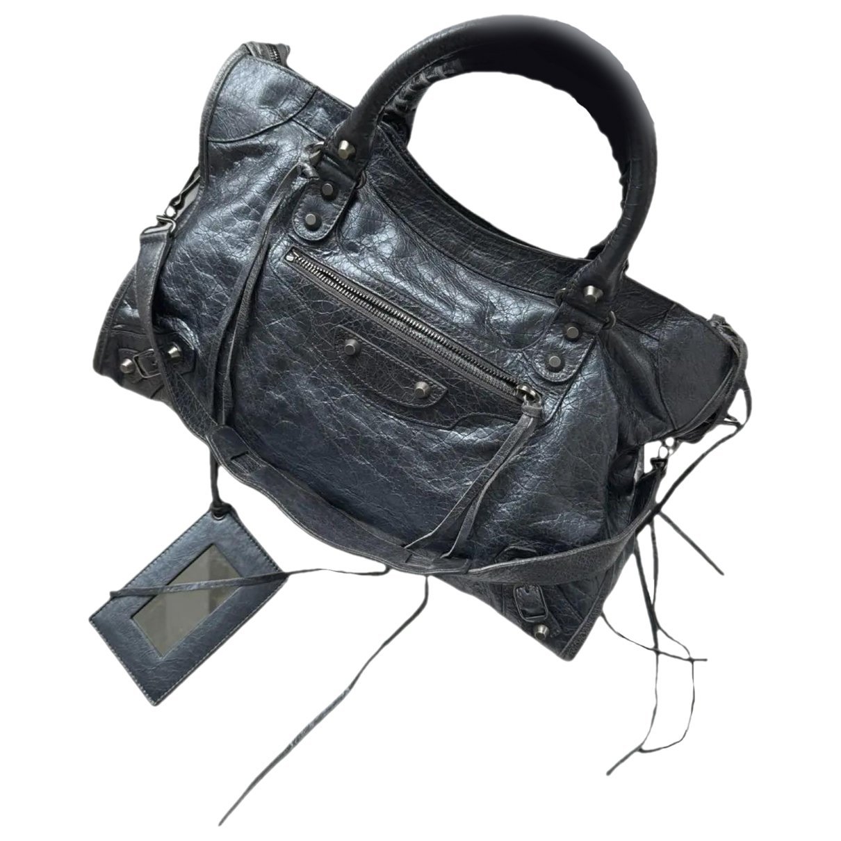 City leather handbag