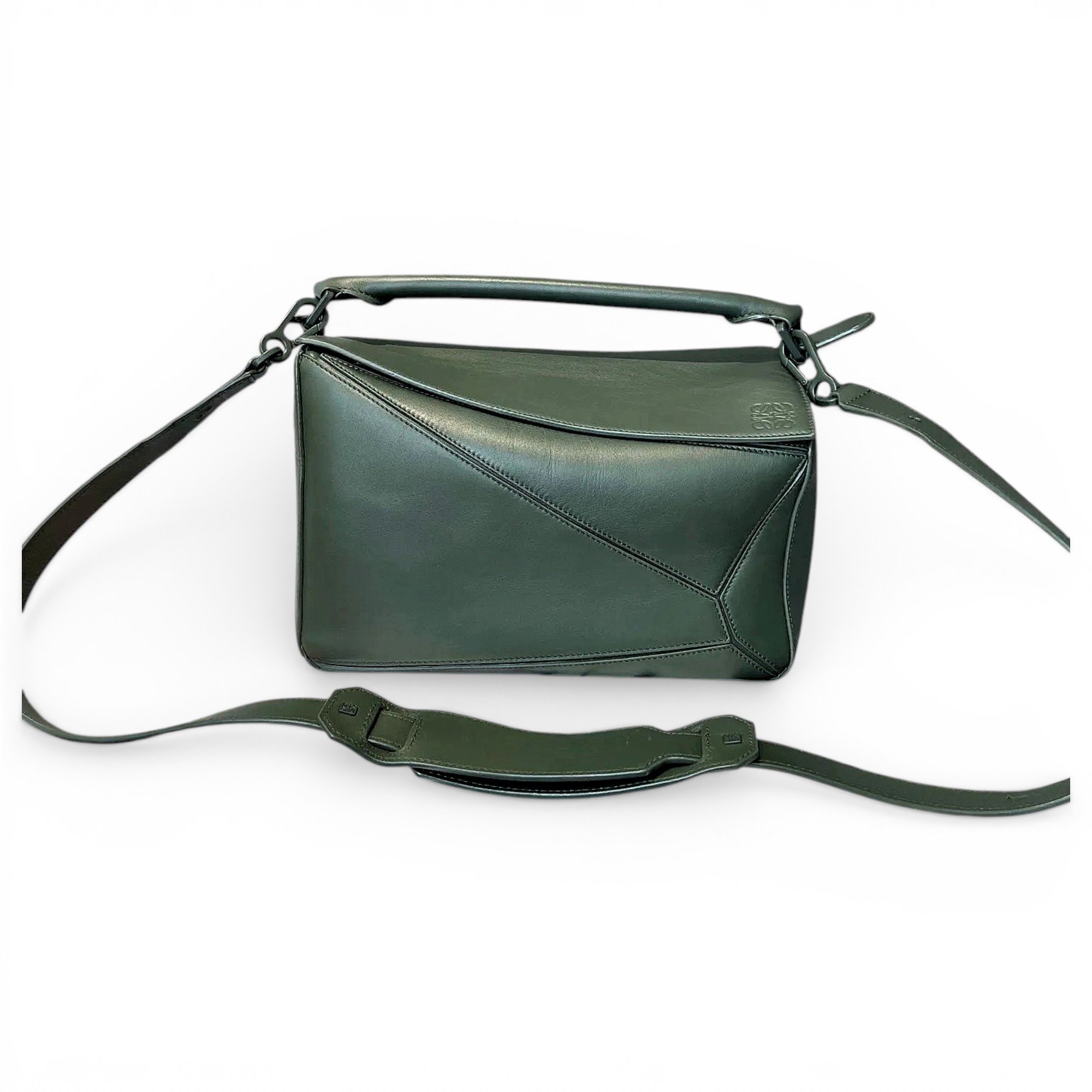Puzzle leather crossbody bag