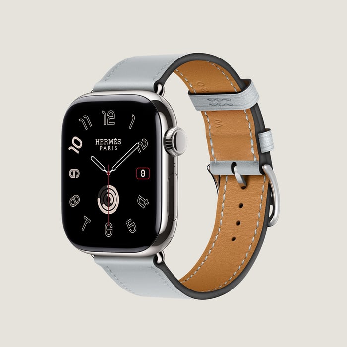 Bleu Glacier Band Apple Watch Hermès Single Tour 42 MM