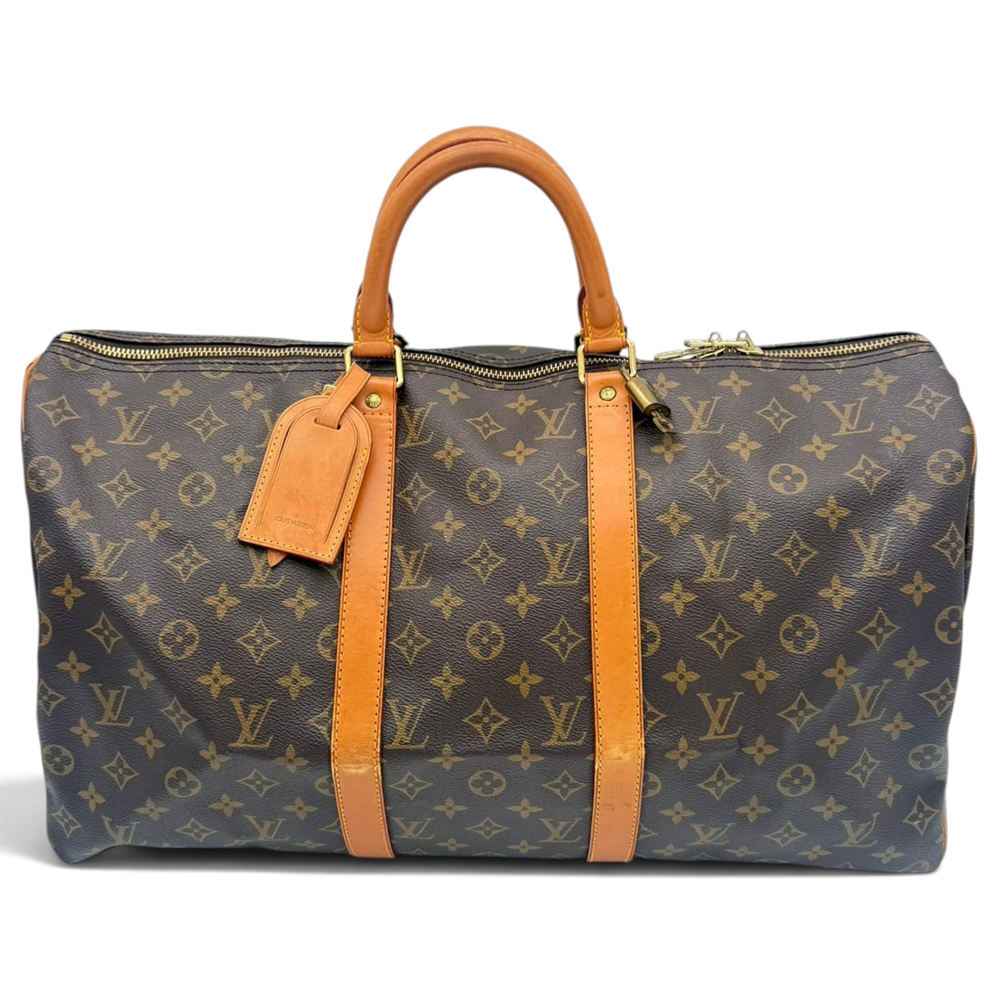Keepall leather travel bag
